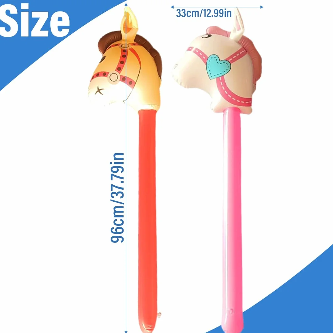 Cheval gonflable 94 cm pour enfants décoration fête anniversaire Noël rouge rose