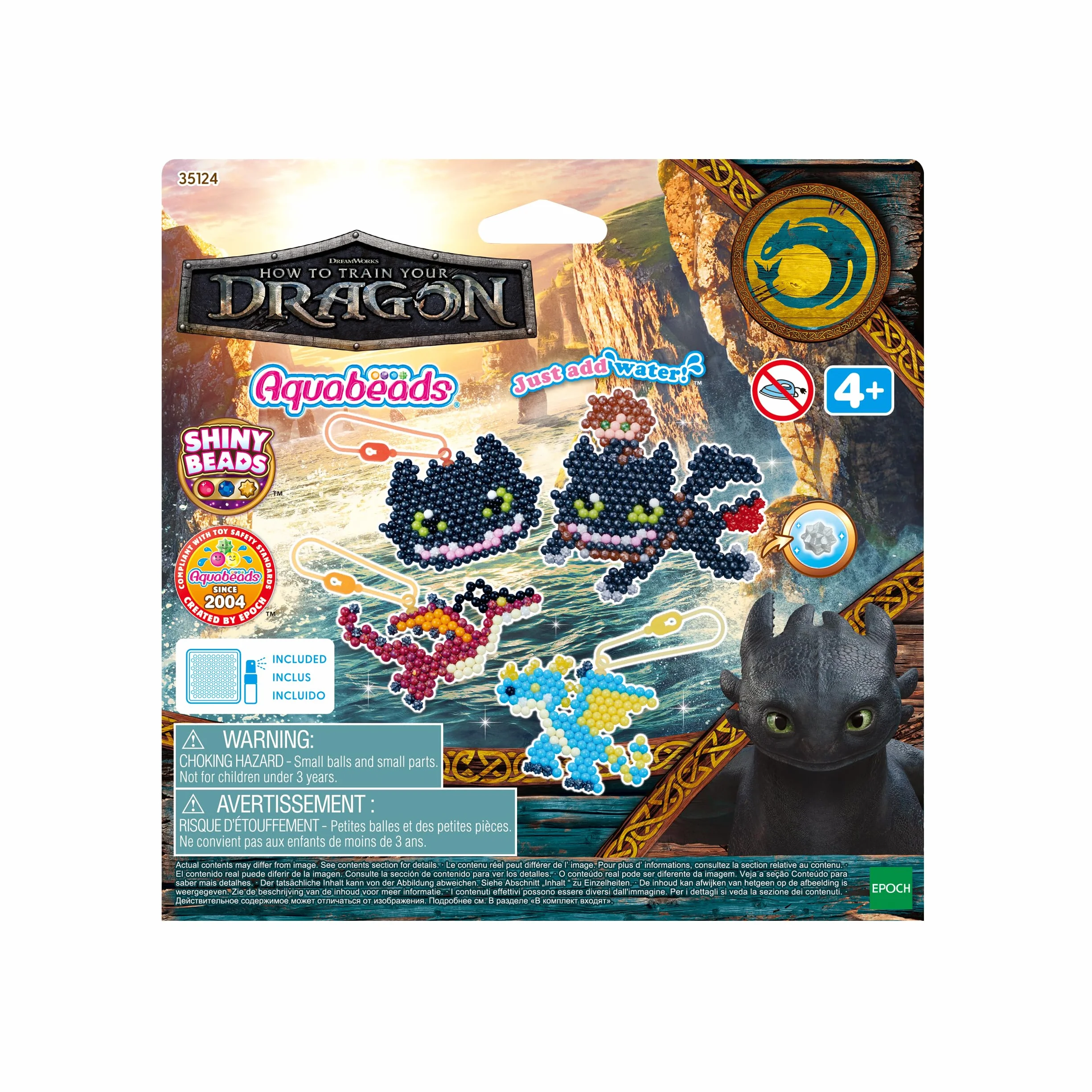 Aquabeads Kit Porte Clés Dragons - Kit de Loisirs Créatifs Perles à l'Eau - Jouet Enfant 4 Ans+