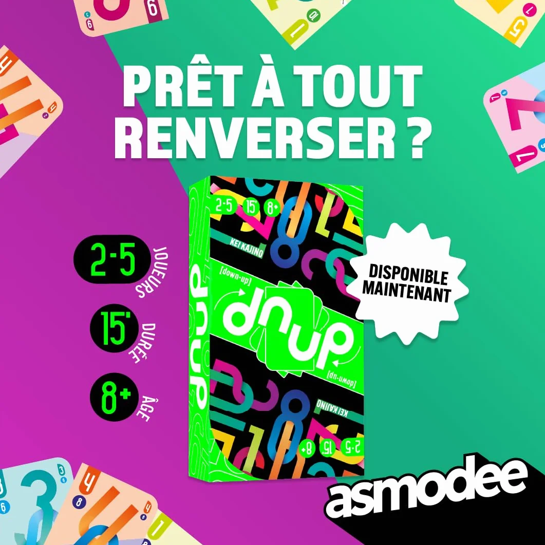 Space Cowboys Jeu de Cartes stratégique Downup Facile à Apprendre 8 Ans 2-5 Joueurs Version française