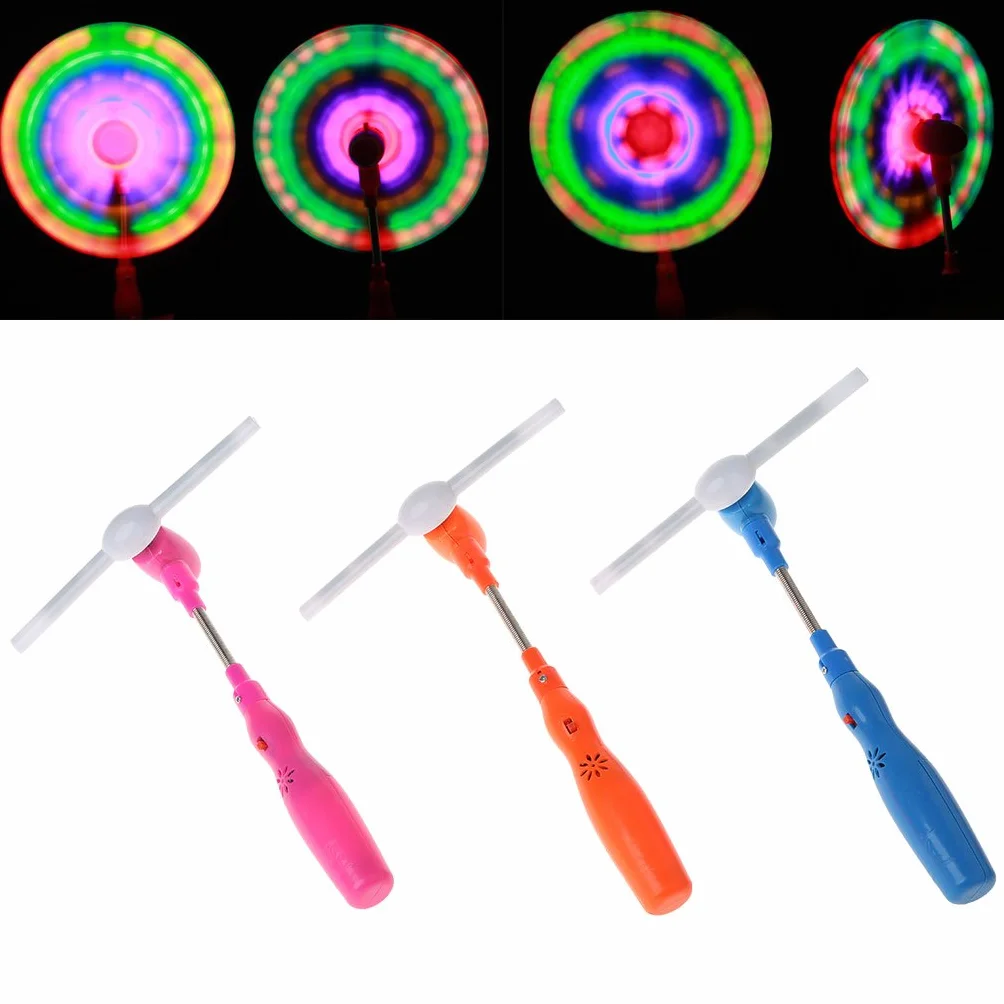 Moulin à vent LED Clignotants avec Musique Colorée - Jouet qui tourne et brille dans le noir