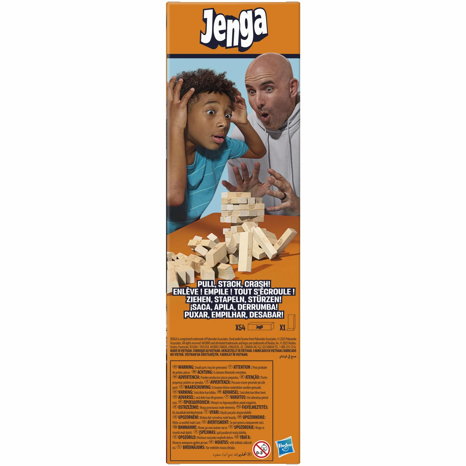 Hasbro Jenga 2025 Jeu Officiel Plus de Façons de Jouer