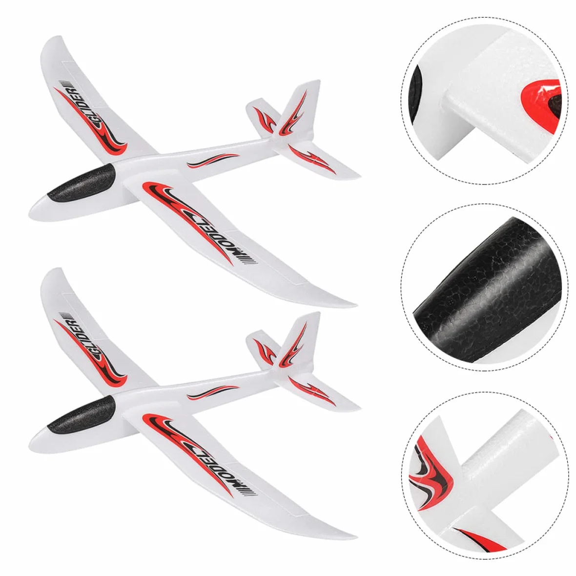LIOOBO Avions Jouets en Mousse Planeurs à Lancer Main Lot de 2 99 Cm Amélioration Coordination Œil-Main