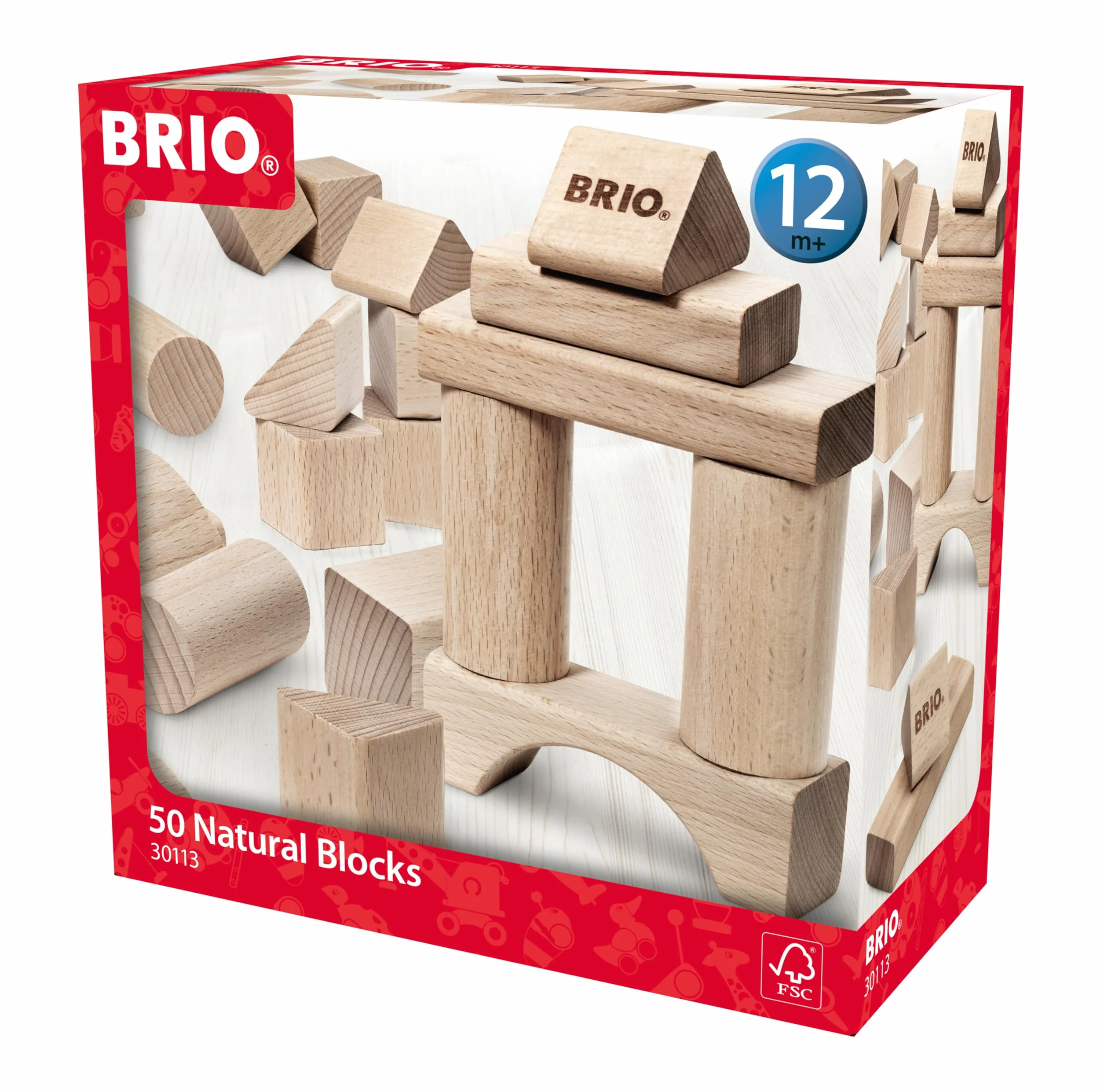 BRIO 30113 Blocs de Construction Naturels 50 Pièces