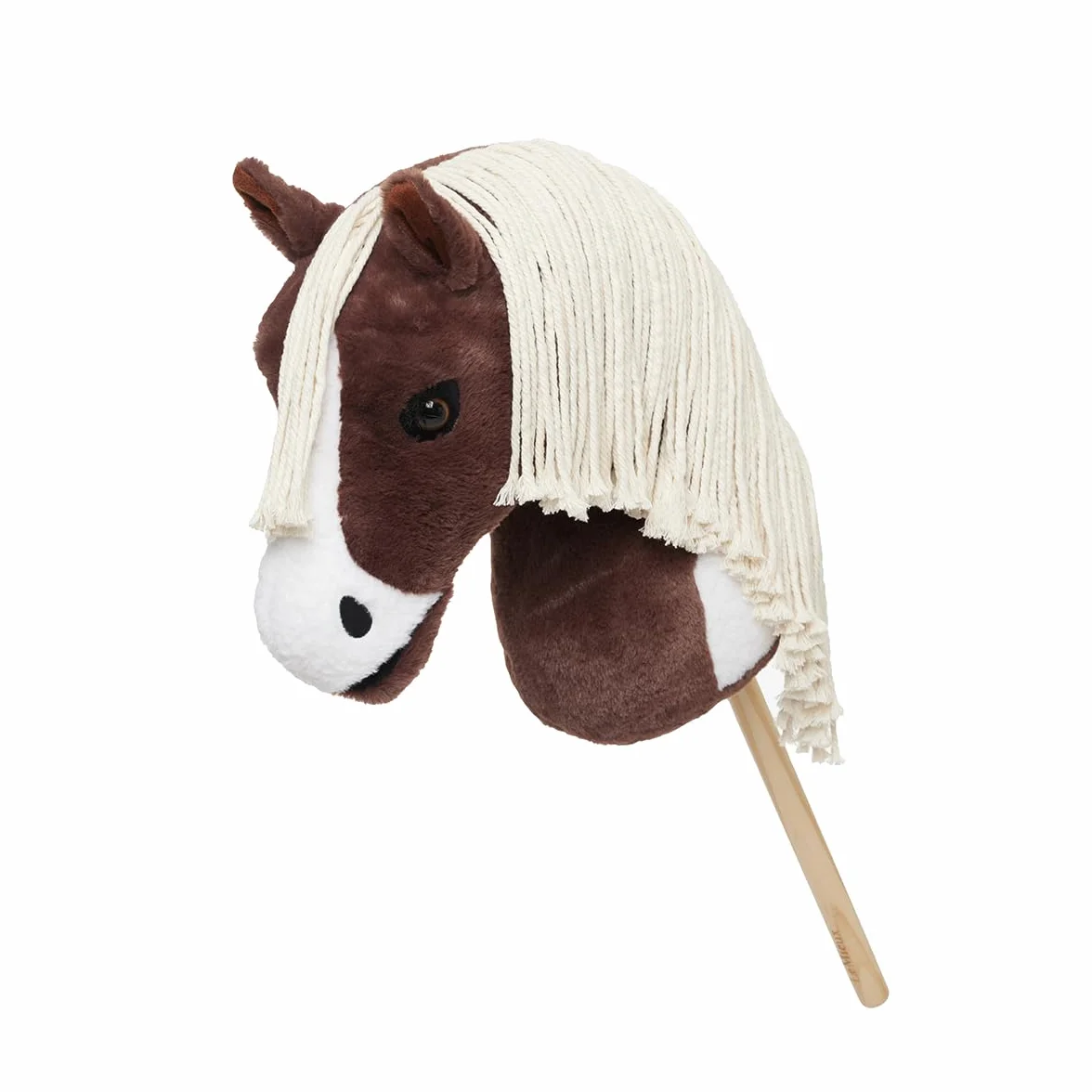 Cavallino giocattolo Hobby Horse Lemieux testa peluche bastone modello flash taglia unica