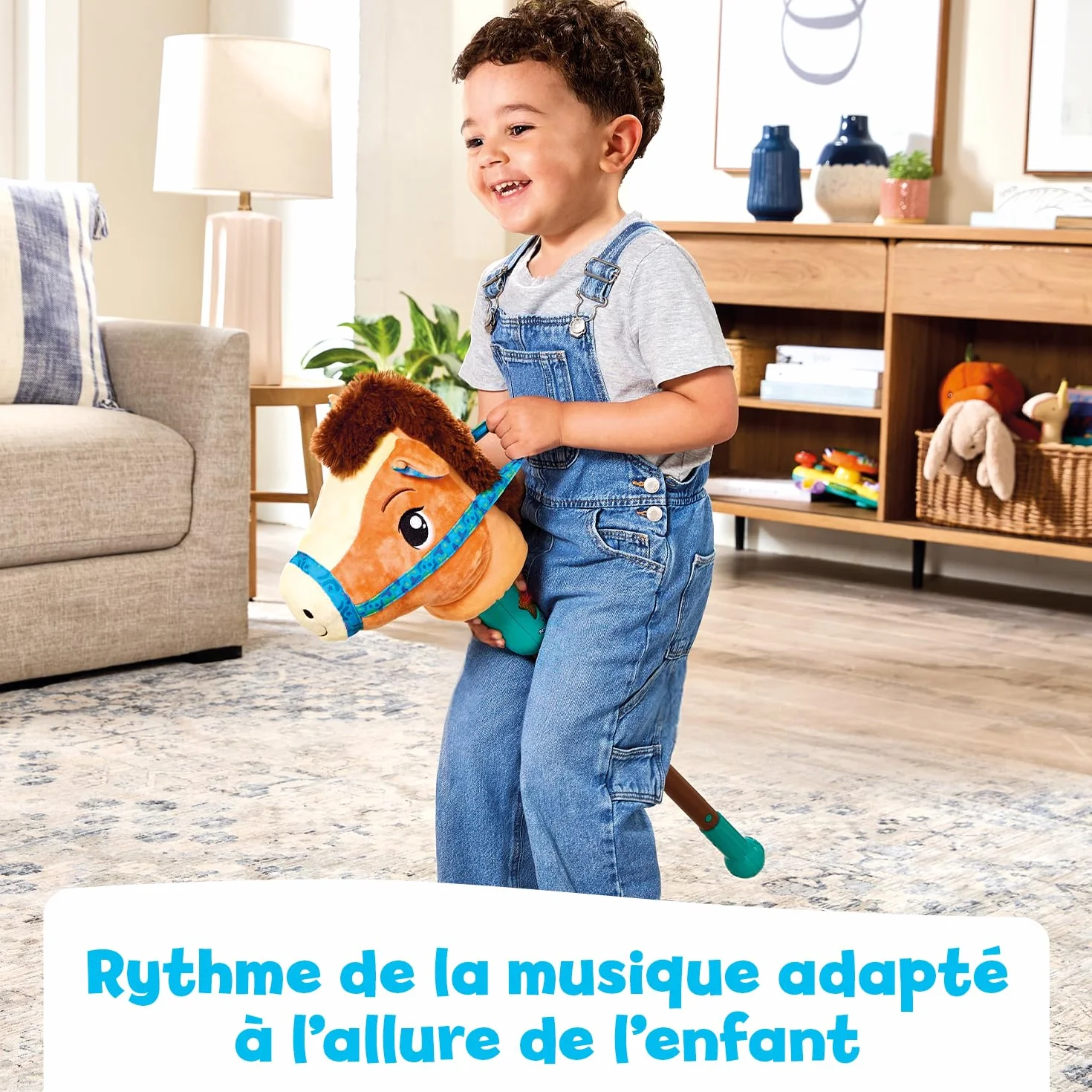VTech Mistral Cheval Bâton Musical 80 cm - Hobby Horse Poney Jouet Interactif Enfant - Jeu Éducatif Motricité