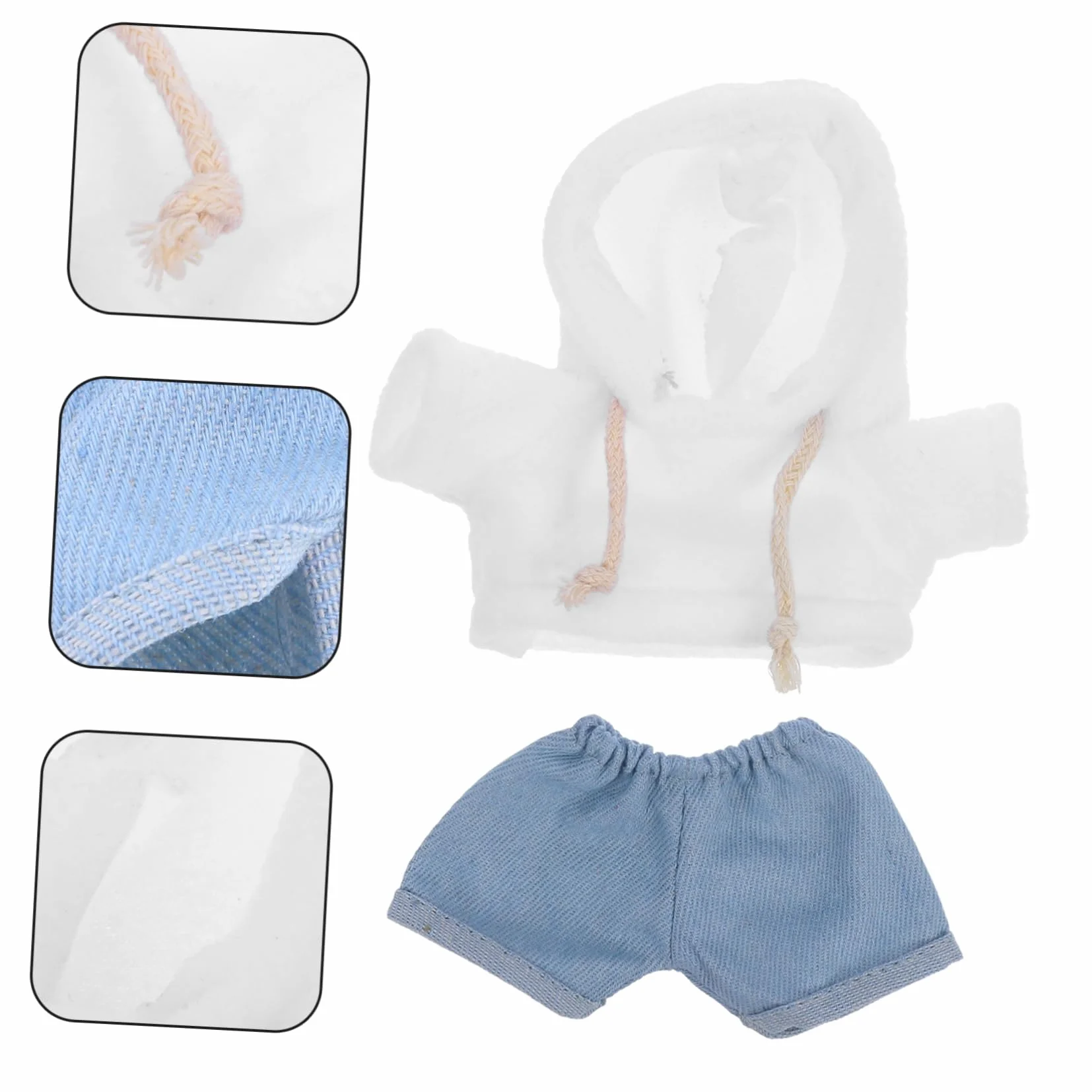 Ensemble Sweat-Shirt À Capuche Et Jean pour Poupée 20 Cm Tenue Réutilisable