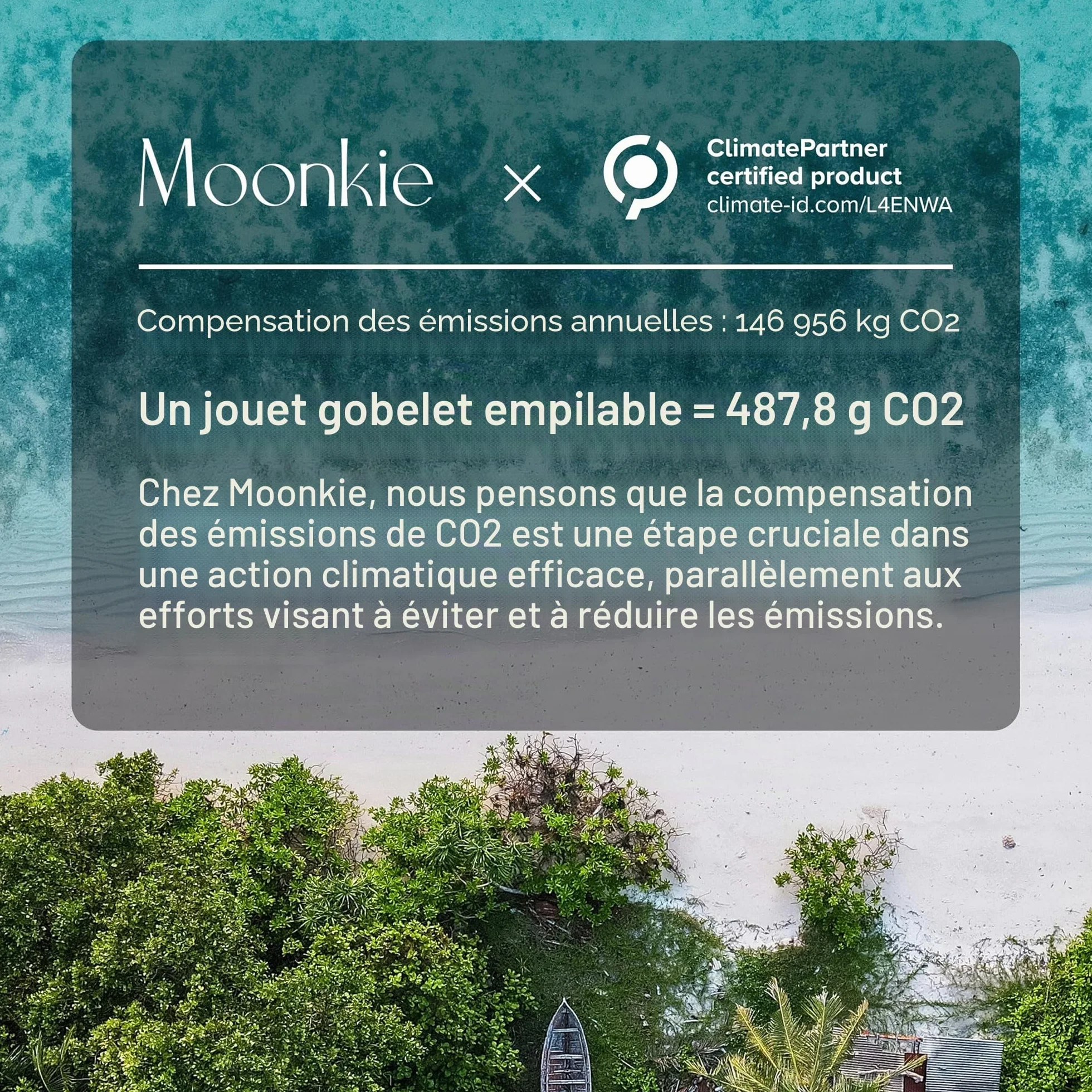Moonkie Gobelet empilable en silicone bébé jouet éducatif dentaire