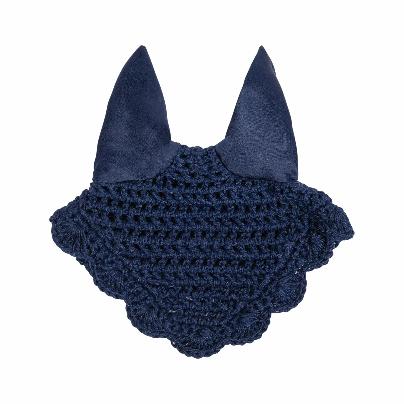 HKM HC Hobby Horse Clara Ensemble cheval gris marbré avec bonnet anti-mouches et licol tricot