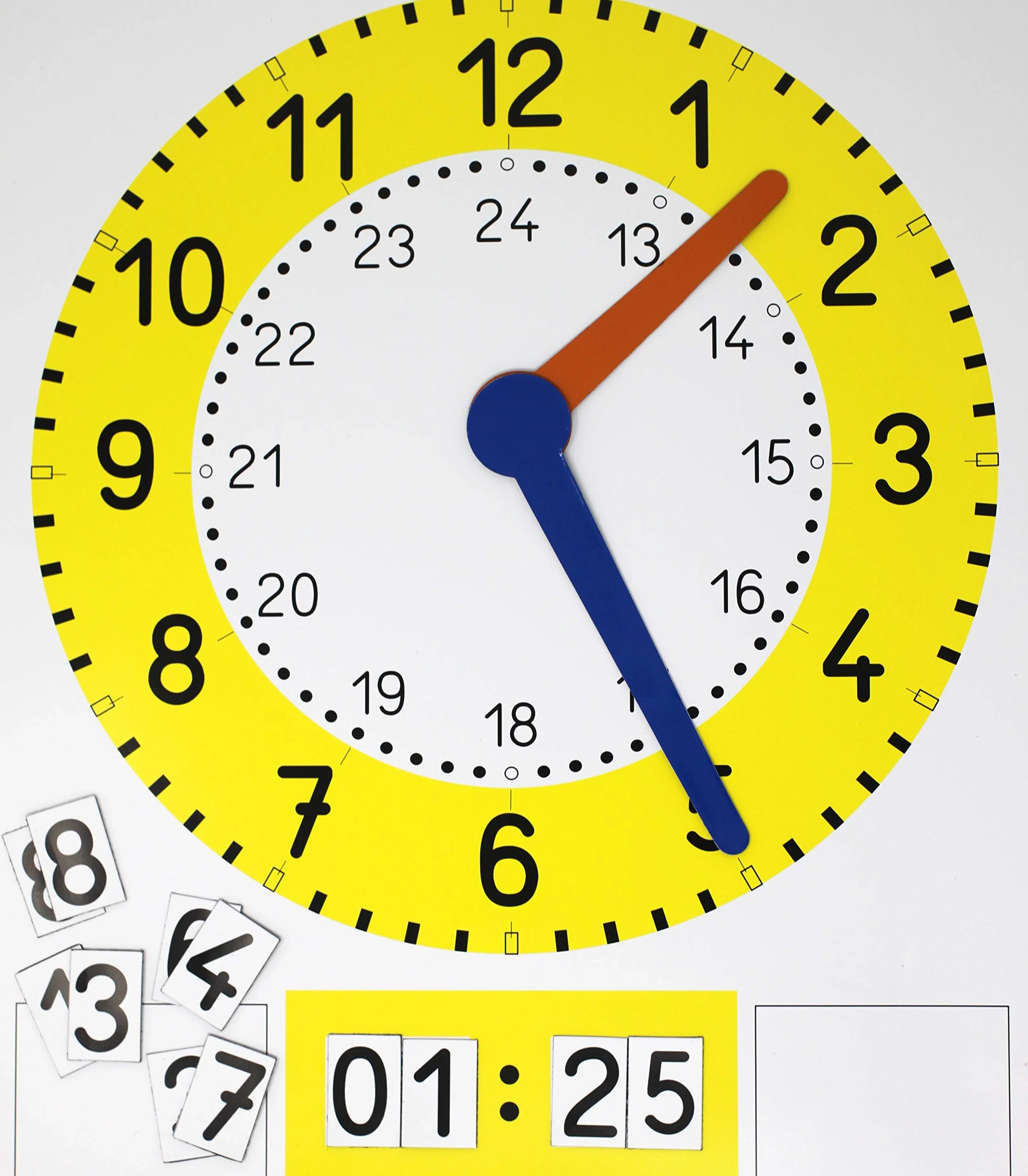 WISSNER Tableau Montre Magnétique 36 x 29 cm avec Jeu de Chiffres