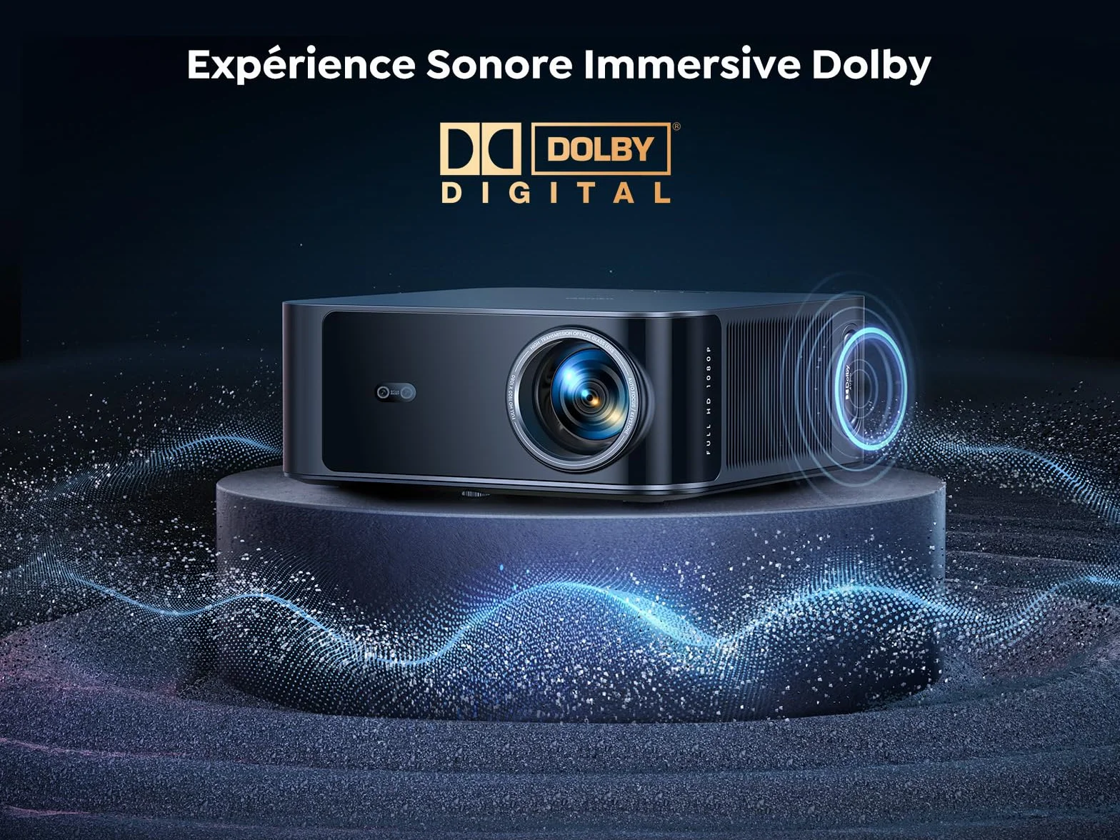 TOPTRO Vidéoprojecteur 4K Dolby 36W, AI Auto Focus/Keystone, WiFi6 Bluetooth FHD 1080P, 2x18W Haut-Parleurs, 1600 ANSI Compatible Netflix