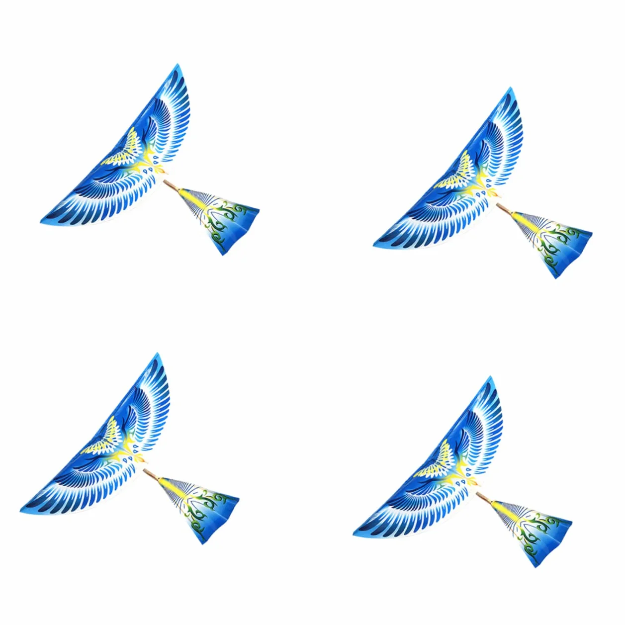 TOYANDONA Kit Ornithoptère à Monter Soi-même pour Enfants 4pcs Bleu Moteur à Élastique