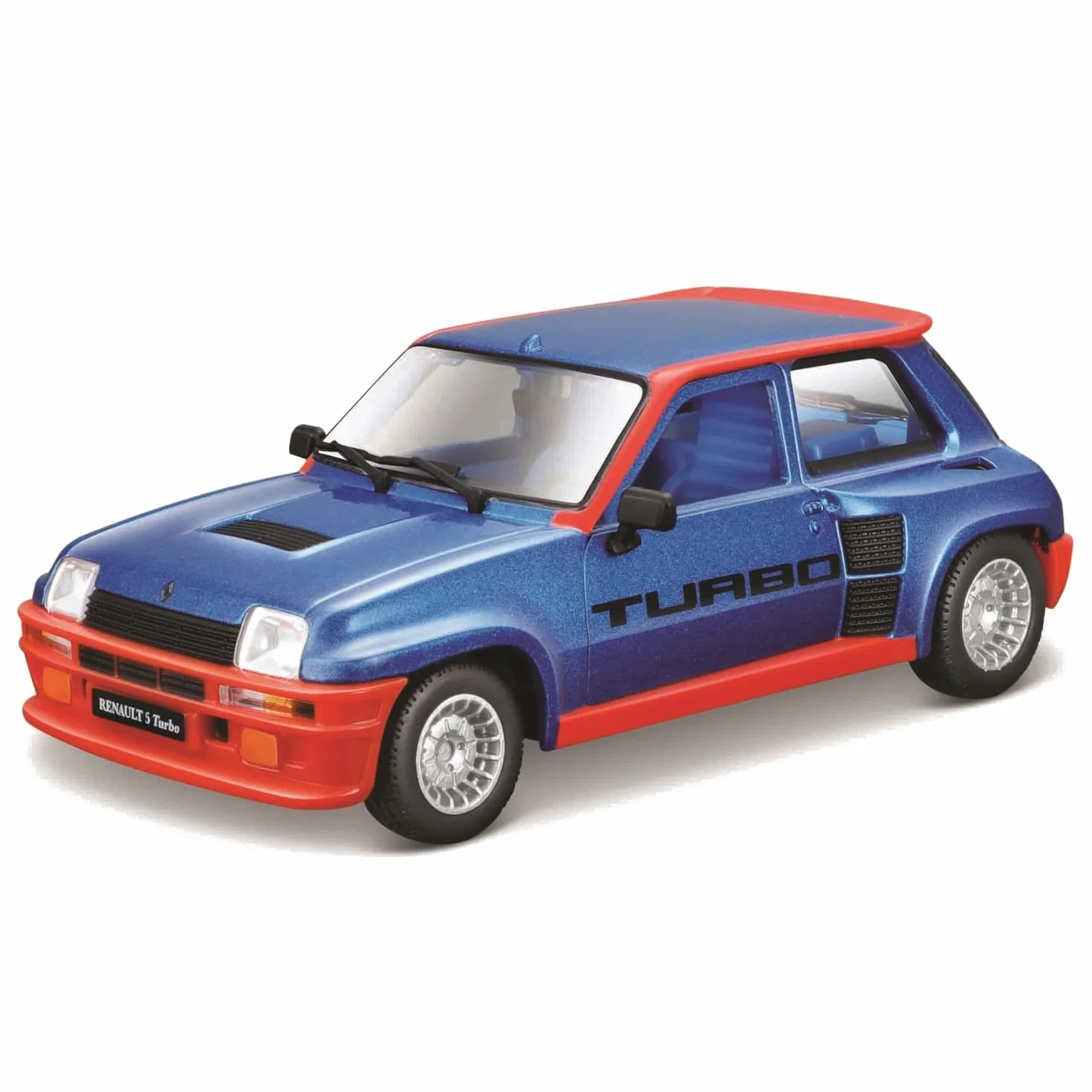 Bburago Renault 5 Turbo 1:24 Miniature Portes Ouvrables Bleu Rouge