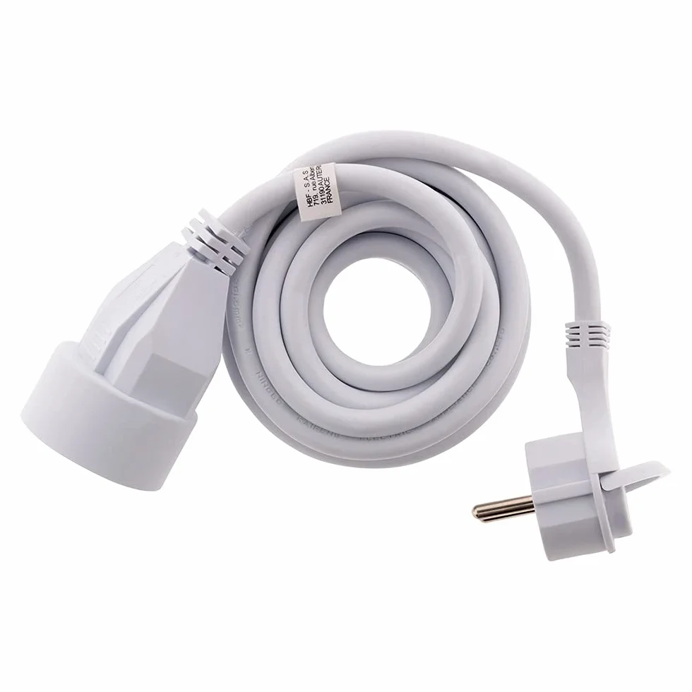 Prolongateur 16A 2P+T HO5VV-F 3G1,5mm² Blanc 3m Zenitech