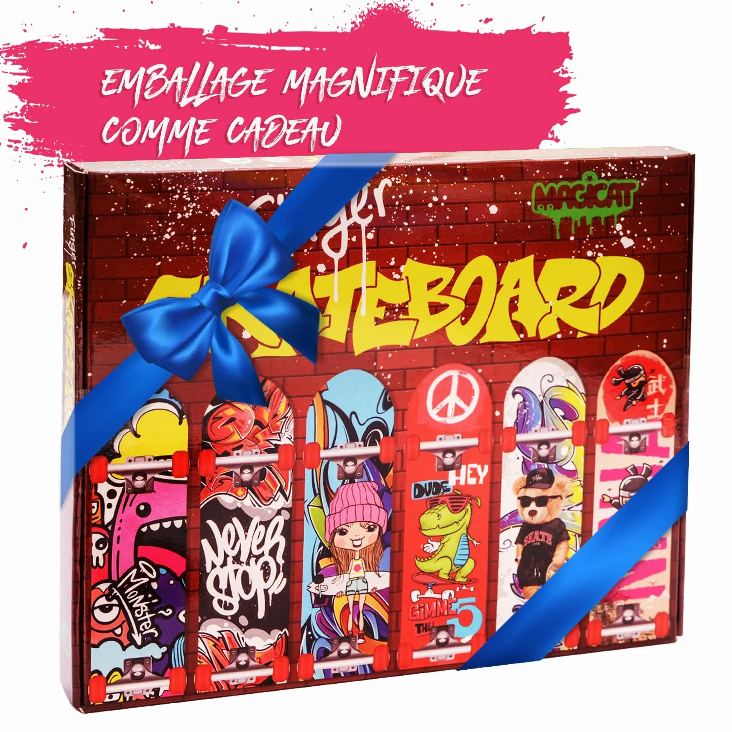 Magicat Mini Skateboards 12 Planches à Doigts Finger Skate Jouet pour Enfants