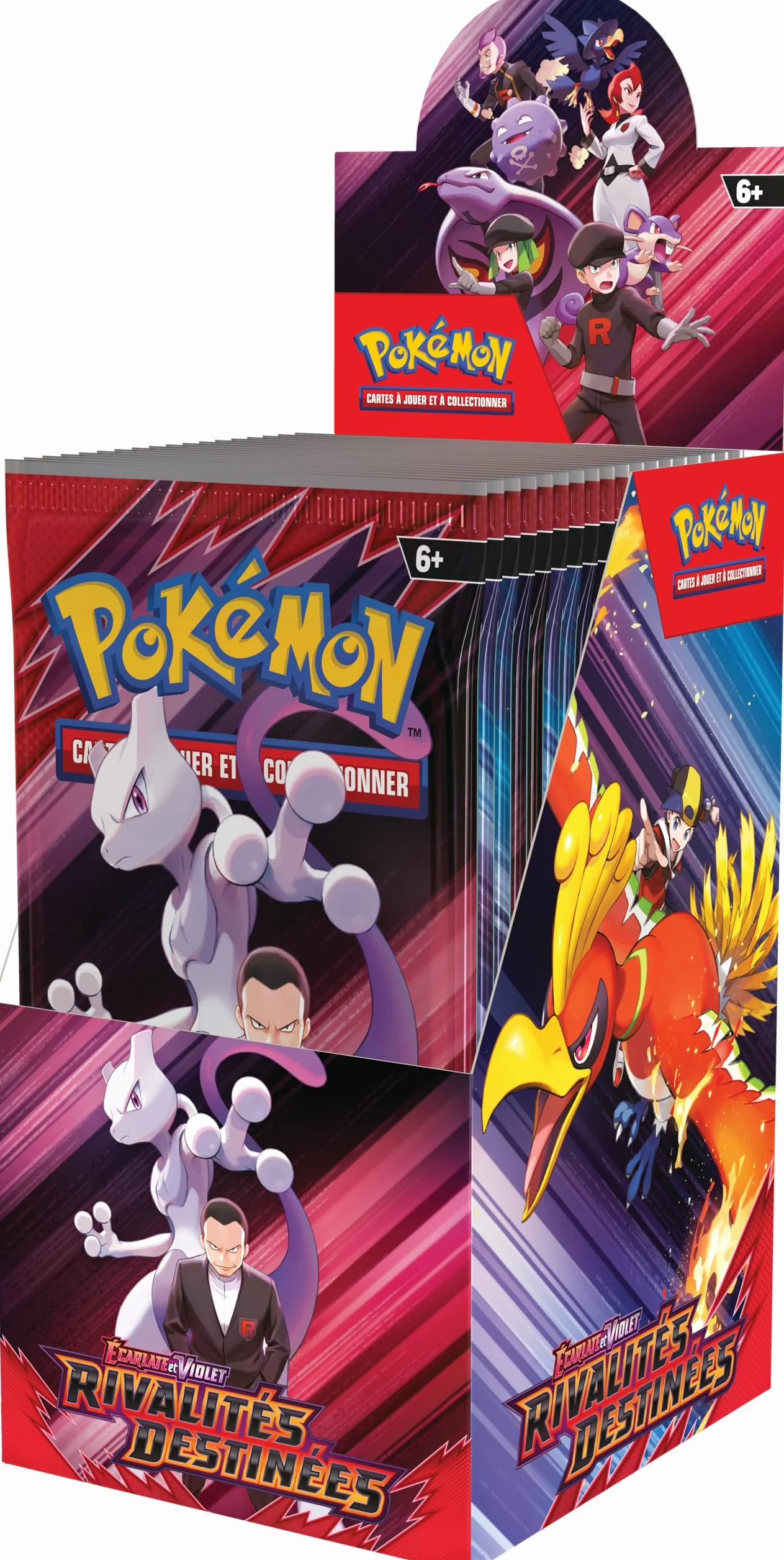 Pokémon JCC: présentoir de boosters Écarlate et Violet – Rivalités Destinées du JCC Pokémon (18 boosters)