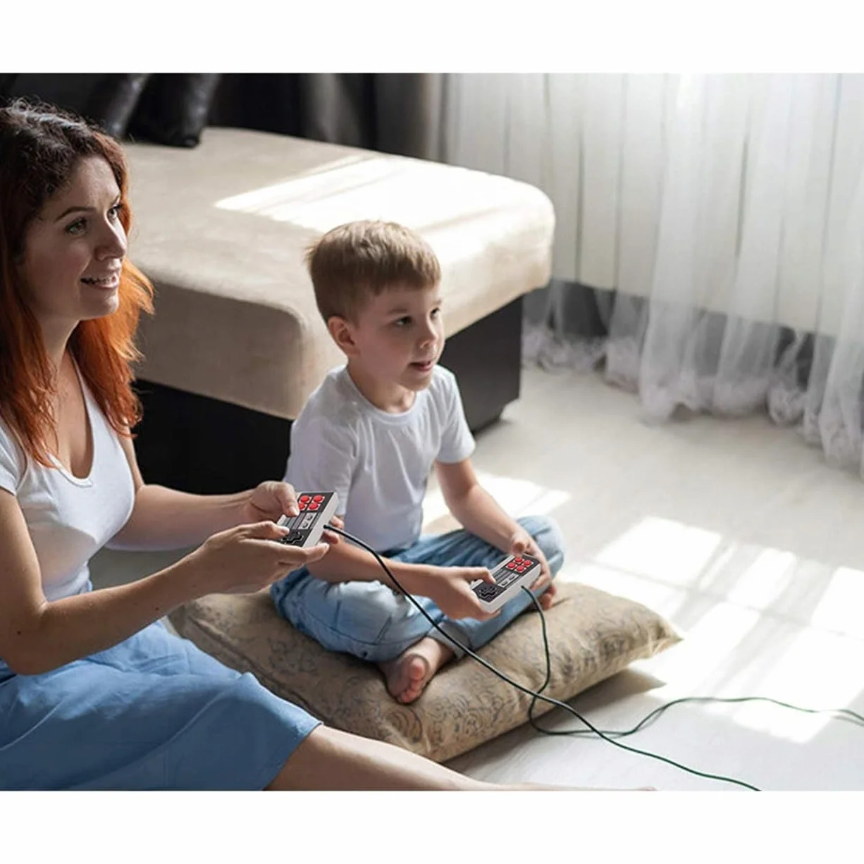 Console TV rétro 620 jeux intégrés 8 bits 2 pads Plug & Play pour enfants adultes