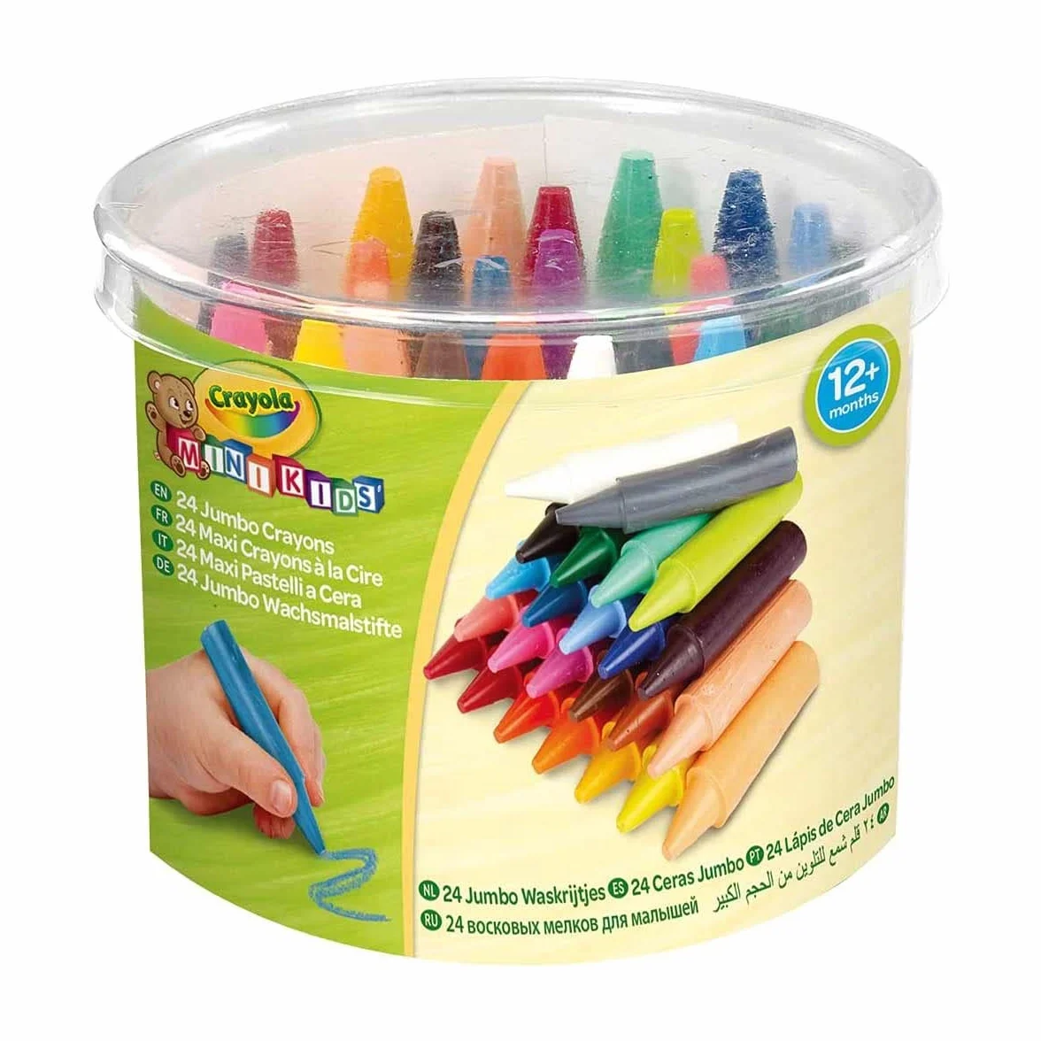 CRAYOLA Boîte de 24 Maxi Crayons de Cire Assortiment de Couleurs