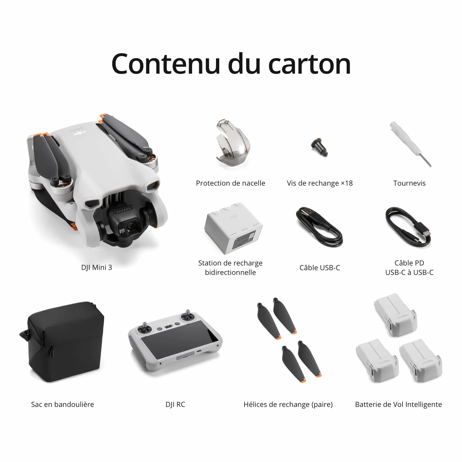 DJI Mini 3 Fly More Bundle (DJI RC) – Mini Drone 4K HDR, 3-Axis Gimbal, 114 Min Flight Time, 10 km Video Transmission