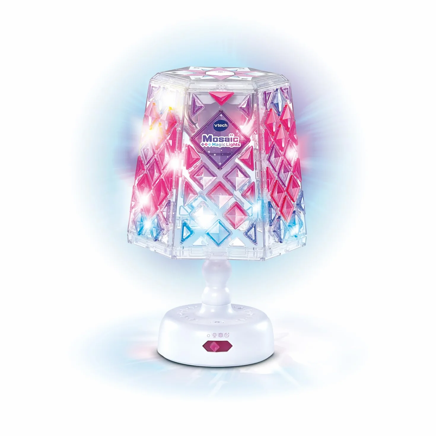 VTech Mosaïc Magic Lights Lampe Kit Mosaïque Enfant Lampe Personnalisable Effets Lumineux Musique Jeu Créatif DIY Cadeau Enfant 5 Ans
