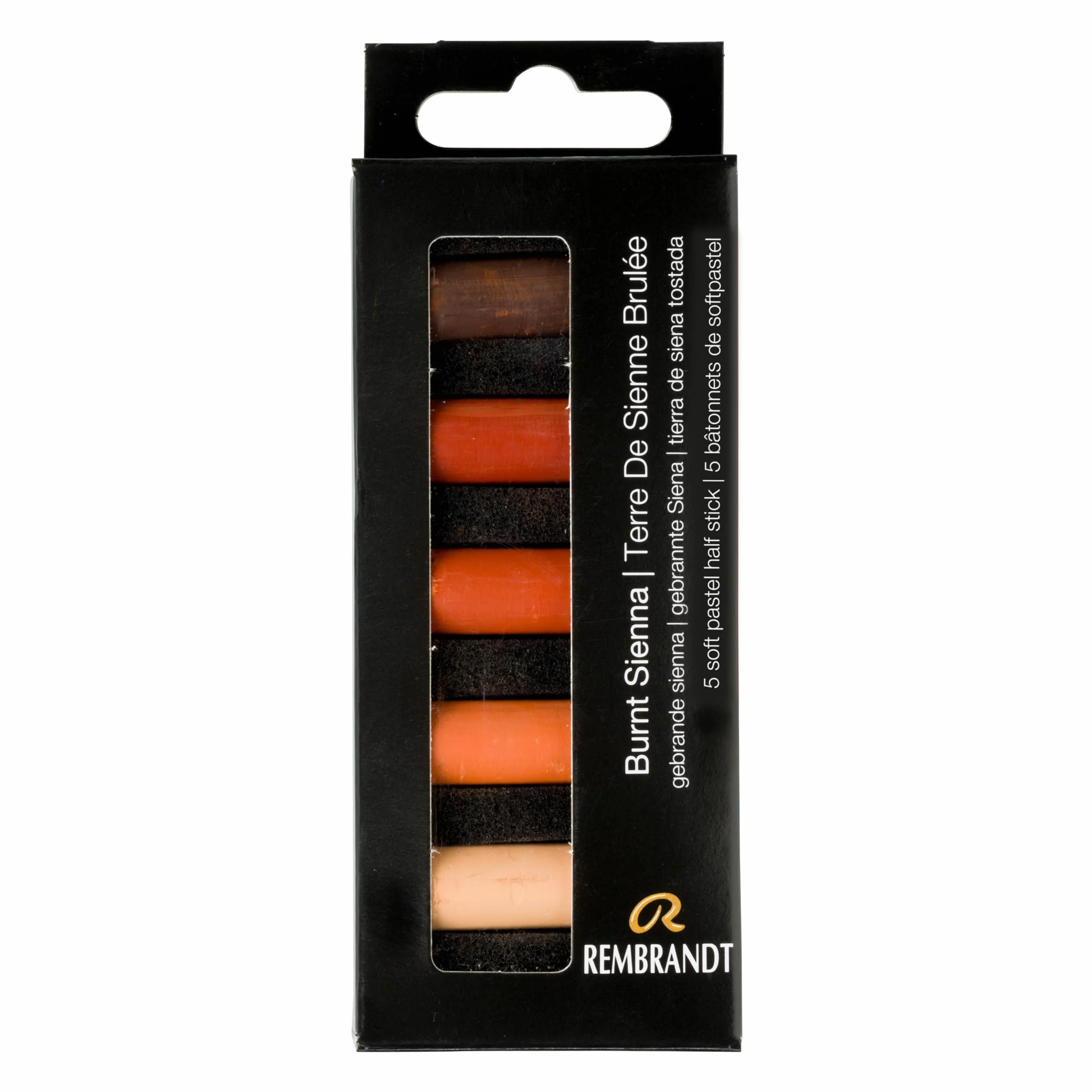 Rembrandt Pastels Doux Professionnels Sienne Brûlée 5 Demi-Pastels