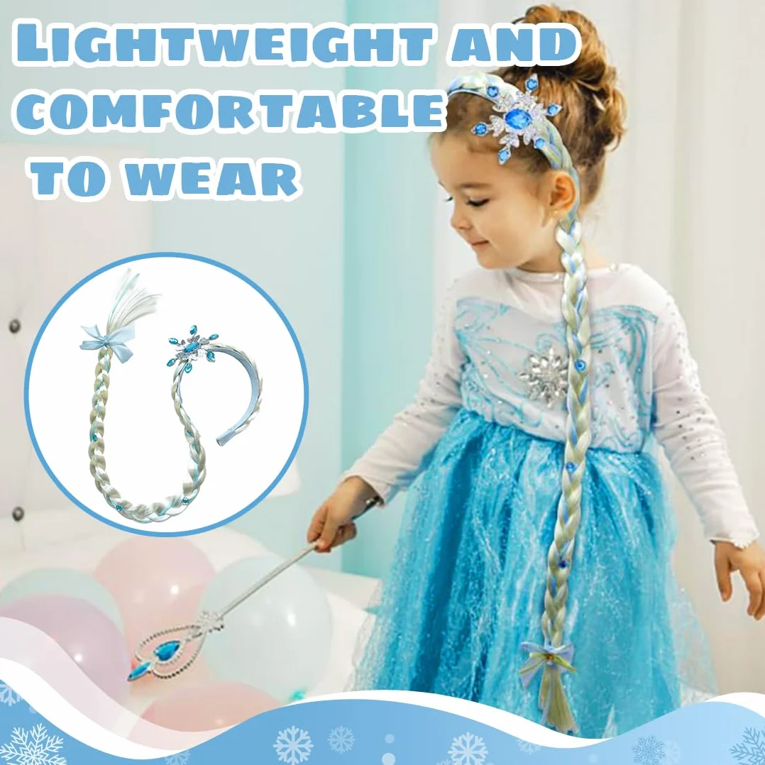 Perruque Princesse Enfant Raiponce Déguisement Cosplay Accessoire Cheveux Filles Carnaval Halloween