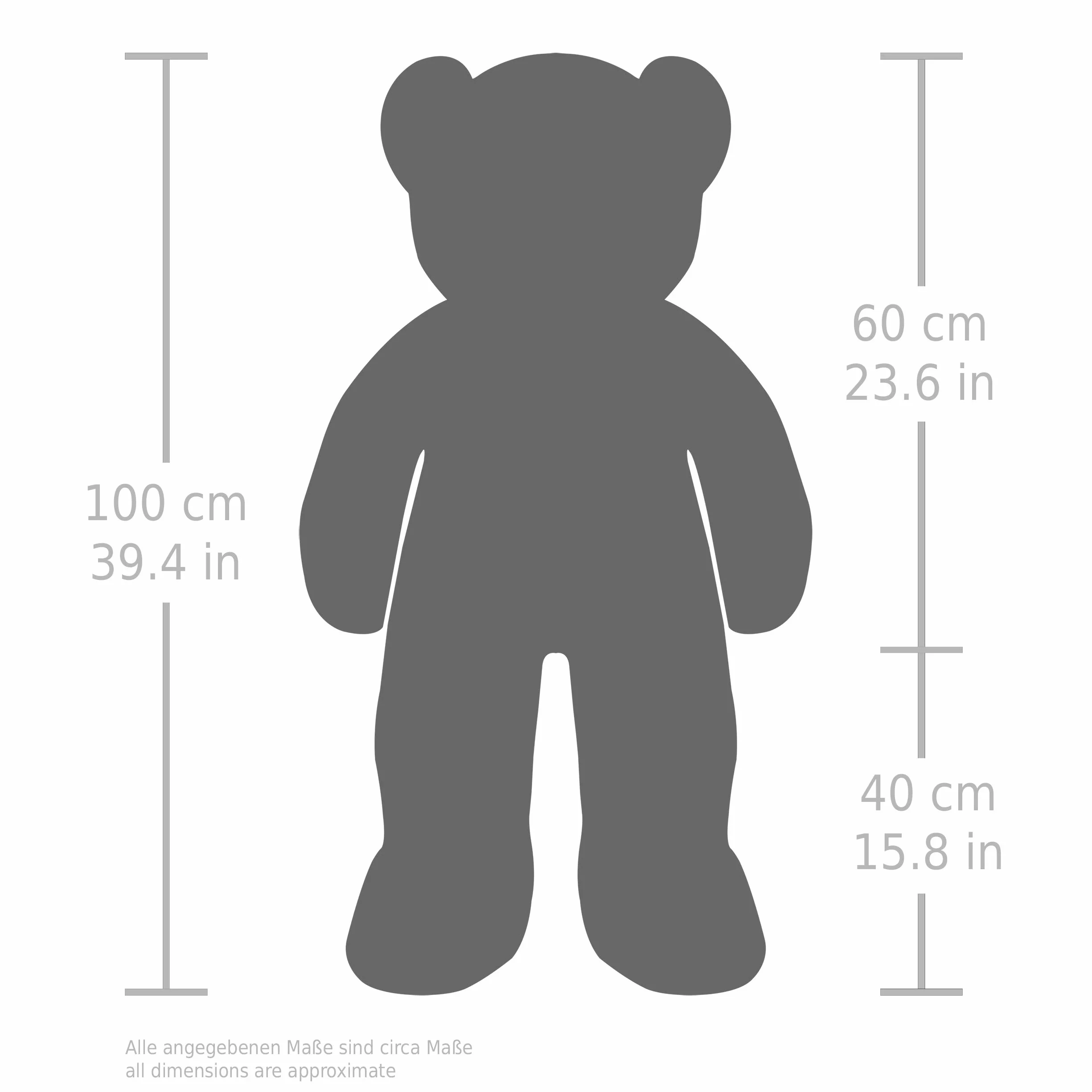 BRUBAKER Peluche géante XXL 100 cm Rose Ours Nounours