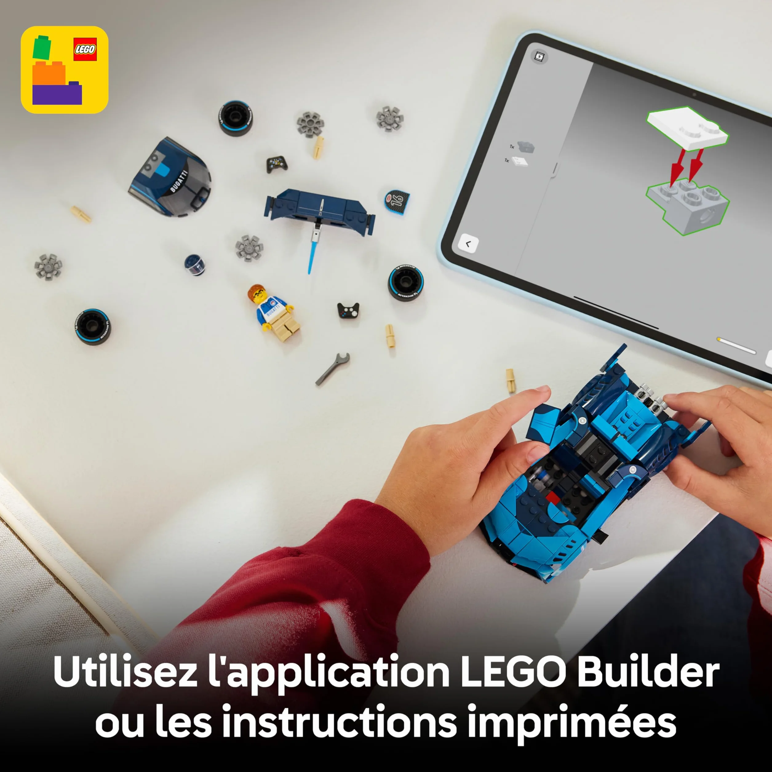 LEGO Speed Champions Bugatti Vision GT 77253 Voiture Maquette Minifigurine Pilote Cadeau 9 Ans