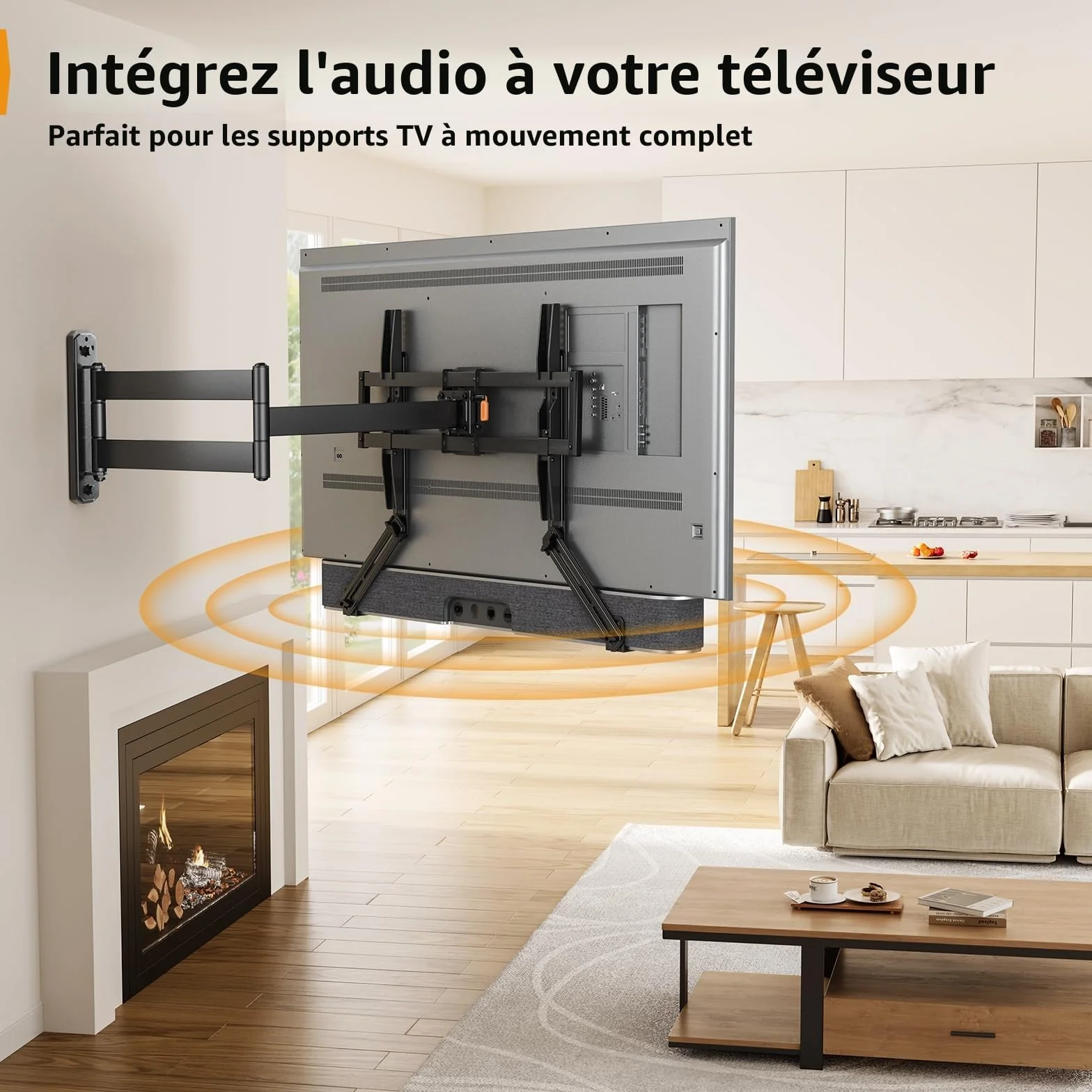 Perlegear Support Barre De Son Réglable en Hauteur Jusqu’à 6,8 Kg, Universel avec Plaques D’Extension Amovibles, PGSM04B