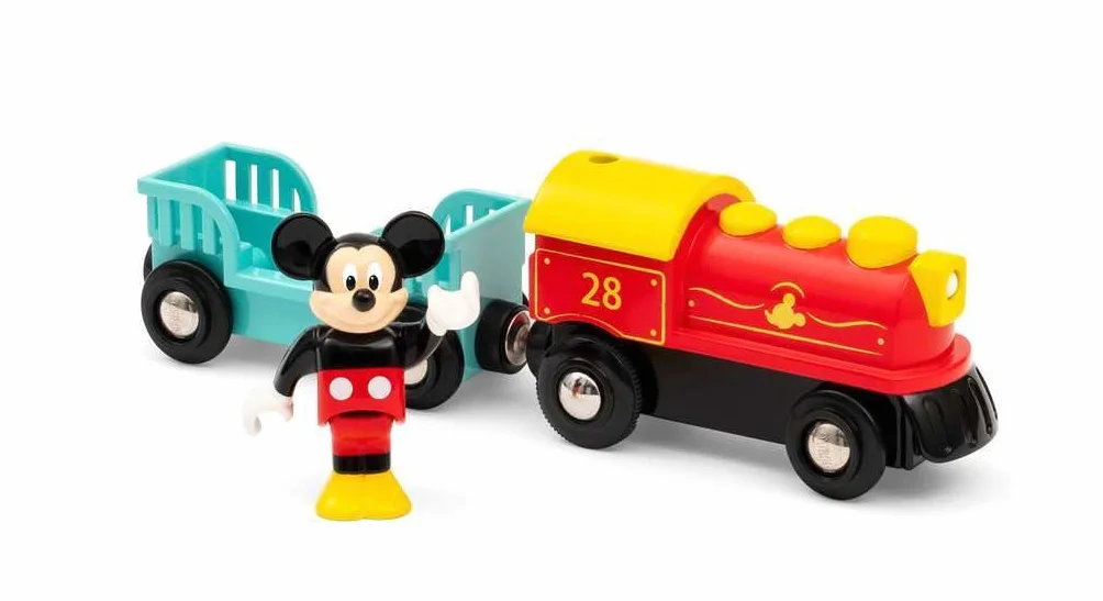 BRIO Mickey Mouse Train à pile Train électrique avec figurine Jouet dès 3 ans