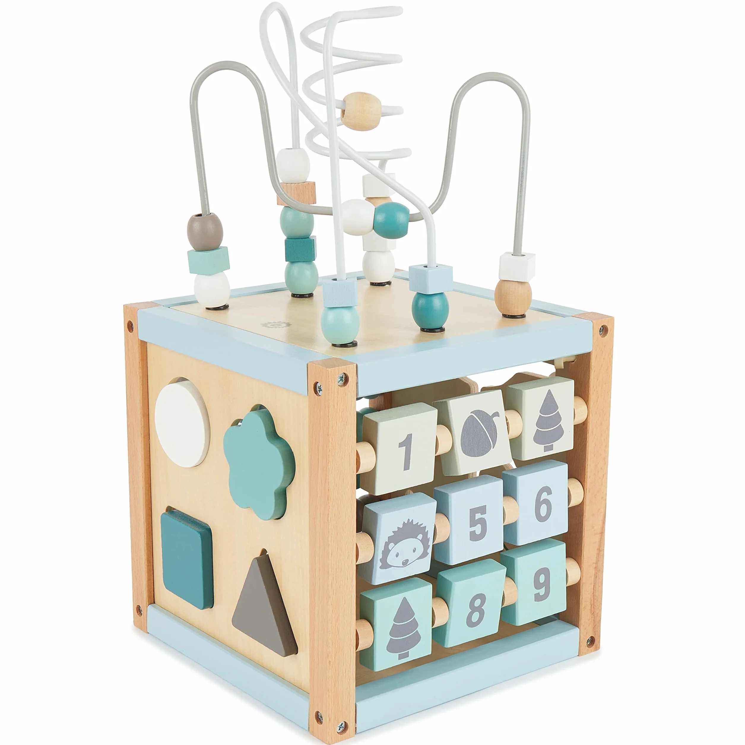 BIECO Cube D'activité Bois Jeu Motricité Bébé Table