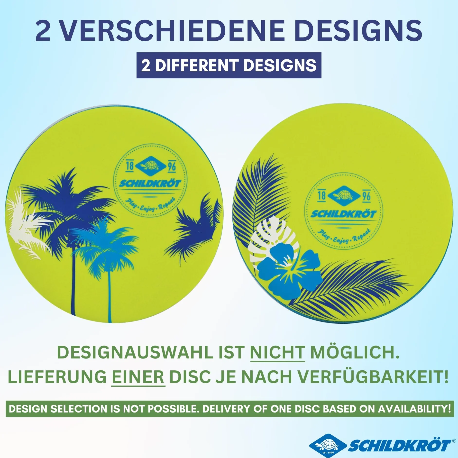 Schildkröt Frisbee Tropical Disque à Lancer en Mousse Solide Ø 23 cm Revêtement en Néoprène Résistant à l'eau Salée 970300
