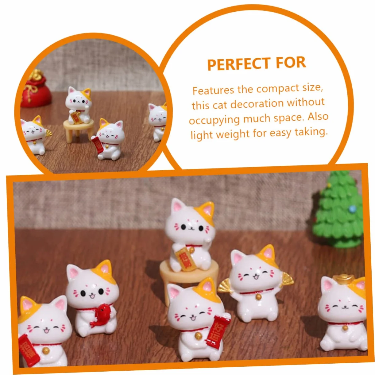 HEMOTON 36 Figurines de Chat Miniatures en Résine Maneki Neko Décor Jardin