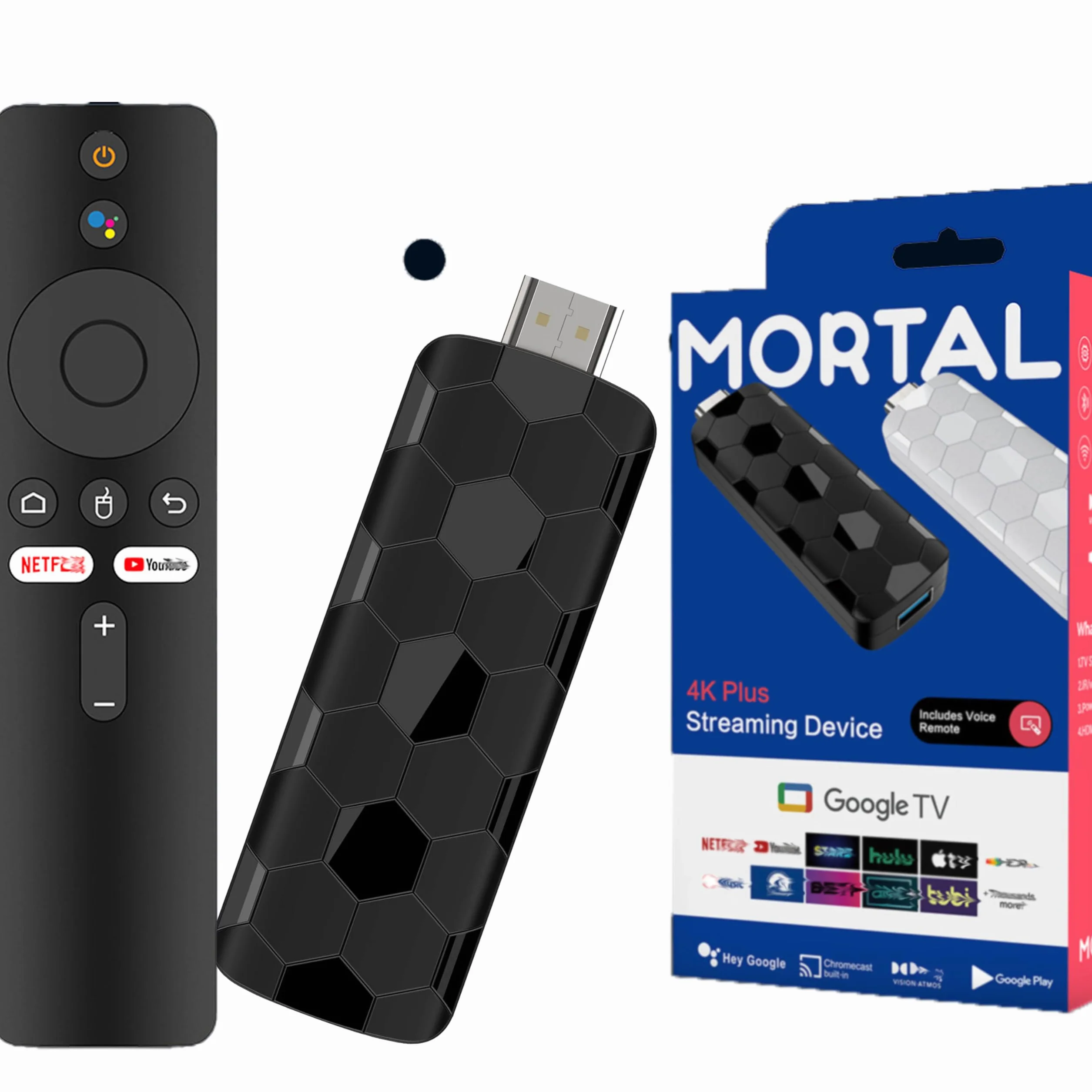 Android TV Stick 4K Streaming Media Player Android 14 2GB RAM 16GB ROM WiFi 6 Bluetooth 5.4 USB 3.0 HDMI 2.0