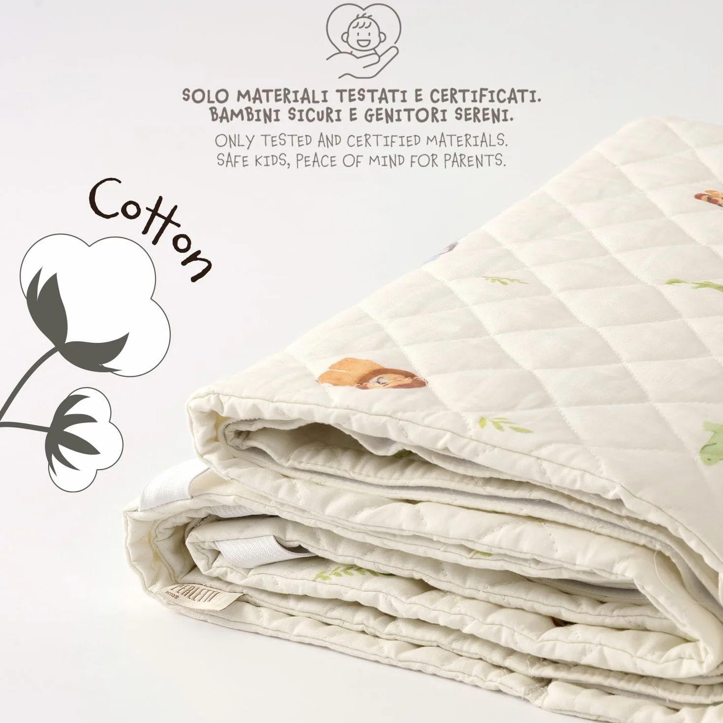 Sac de Couchage Enfants 1.5 TOG 140x70 cm avec Poche pour Coussin Fille Garçon 3-7 Ans