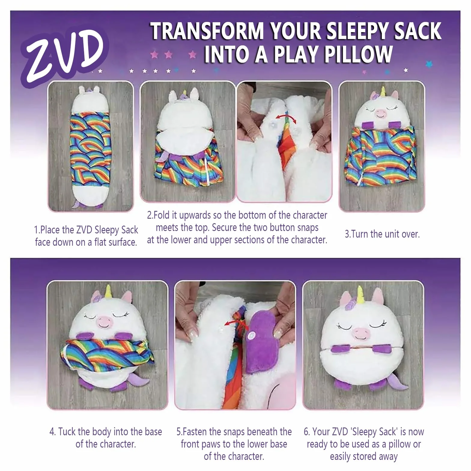 ZVD Sac de Couchage Enfant avec Oreiller Amovible, Tapis de Sieste Pliable Chaud