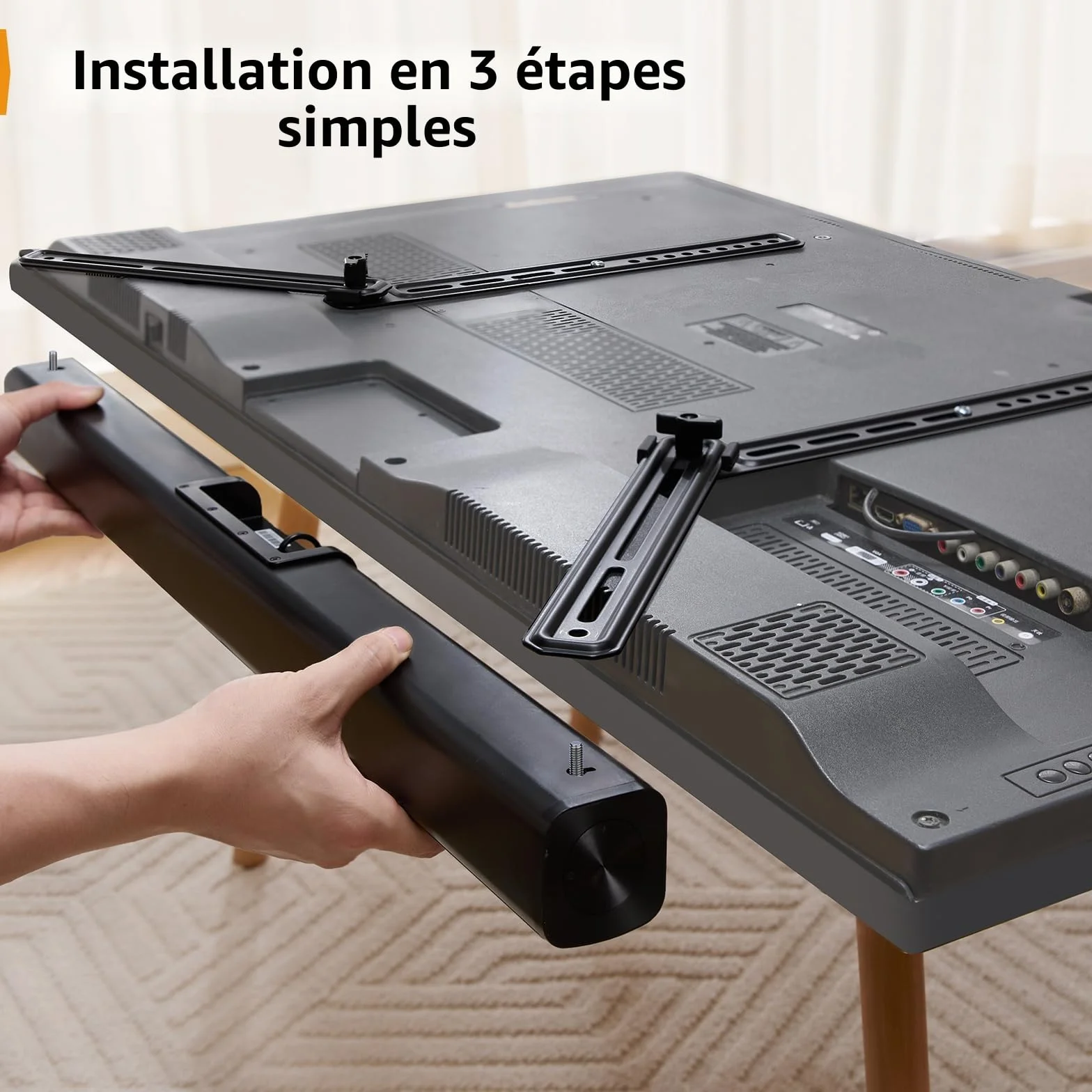 Perlegear Support Barre De Son Réglable en Hauteur Jusqu’à 6,8 Kg, Universel avec Plaques D’Extension Amovibles, PGSM04B