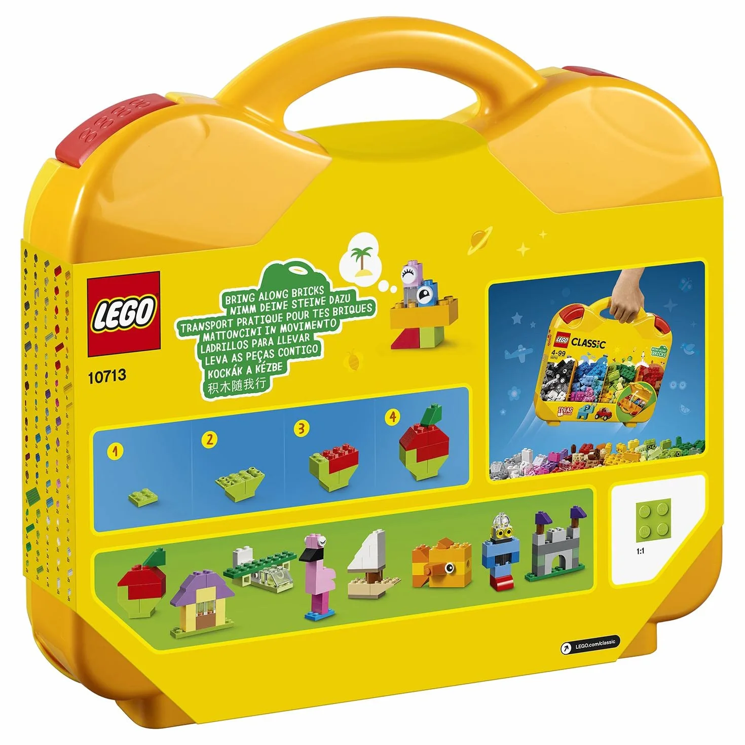 LEGO 10713 Classic Valisette de Construction, Boîte de Rangement de Briques
