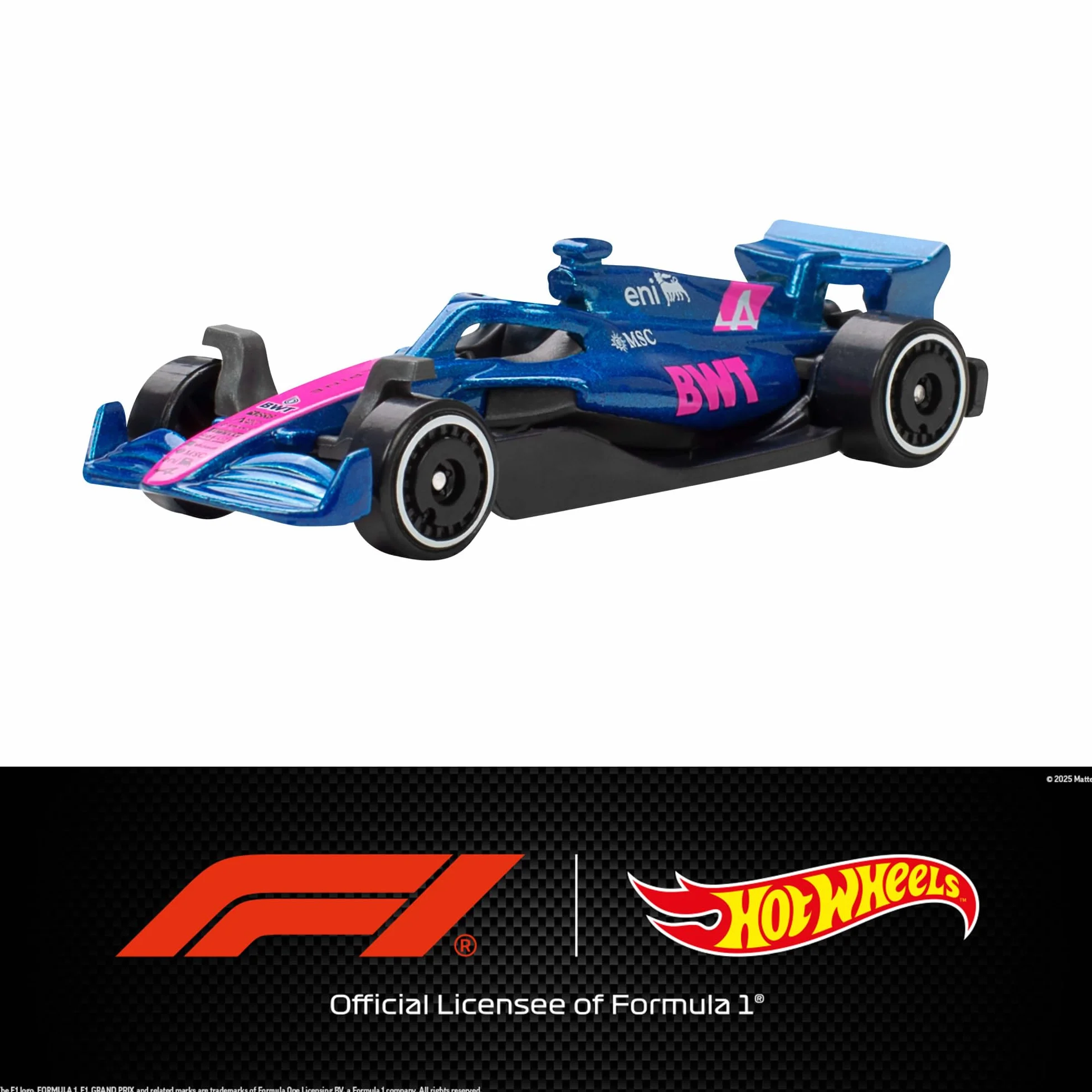 Hot Wheels Coffret 5 Voitures de Course Échelle 1/64 Modèles Réduits Métal Moulé Formule 1® Officiel JLN11