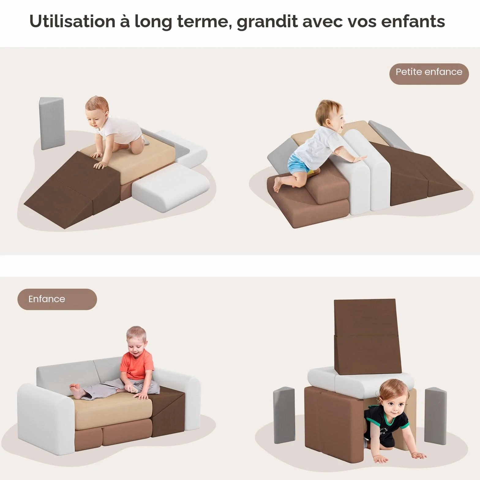 BanaSuper Blocs Mousse Éducatifs Modulables | Équipement de Jeu Souple pour Bébé