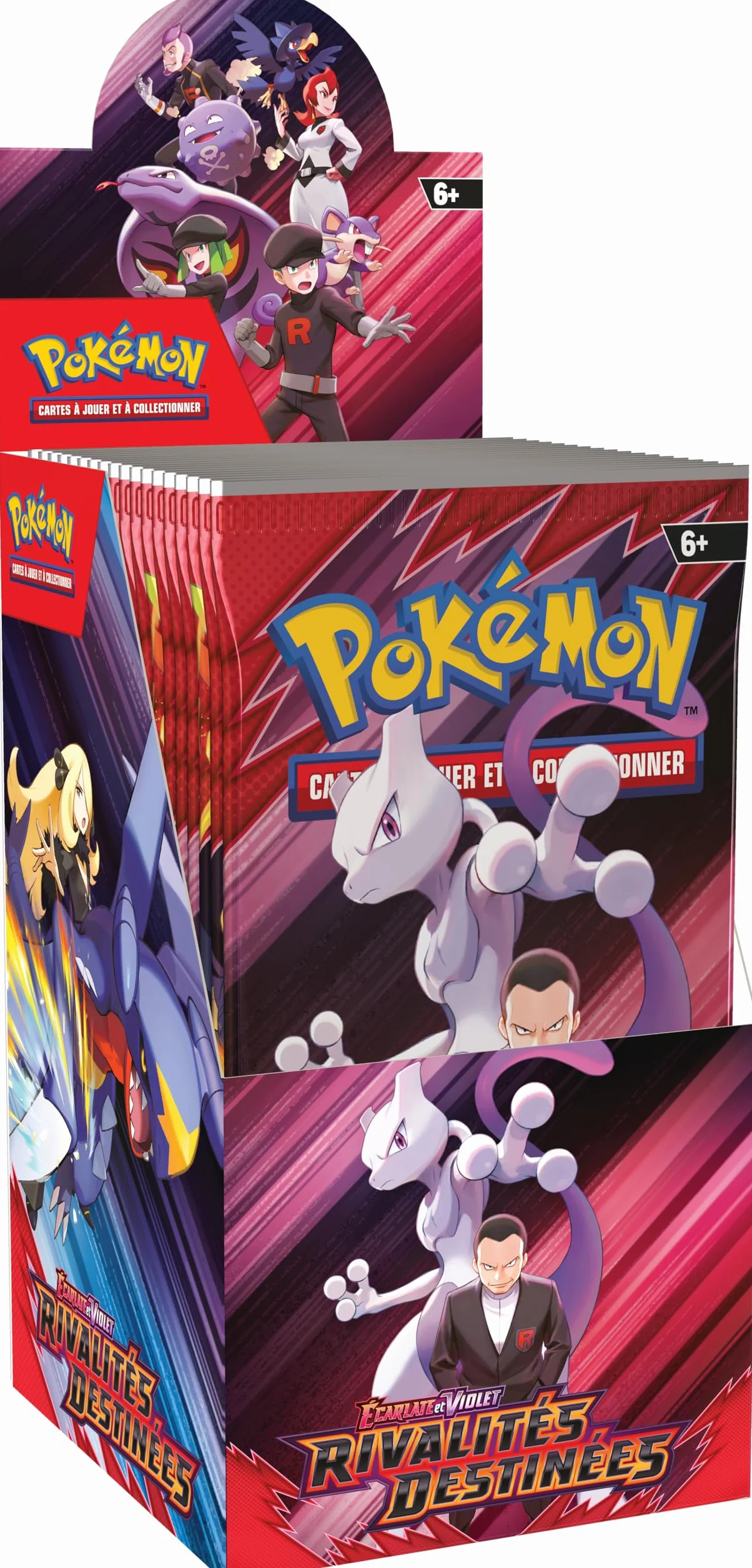 Pokémon JCC: présentoir de boosters Écarlate et Violet – Rivalités Destinées du JCC Pokémon (18 boosters)