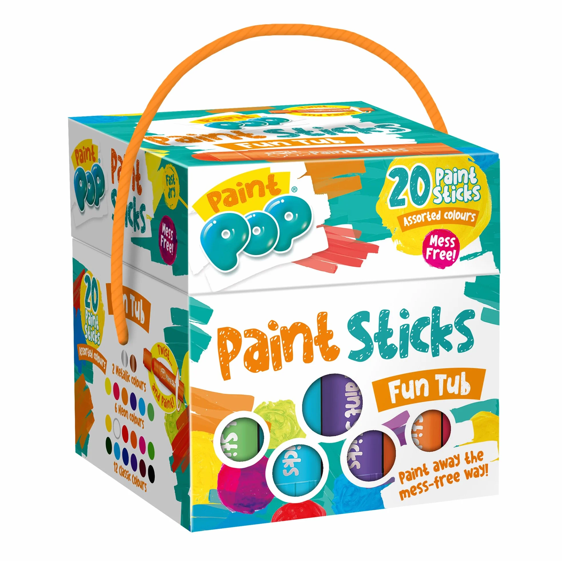 CRAZY POP Crayons Multisurfaces Boîte de 20 crayons Séchage rapide Ne tachent pas