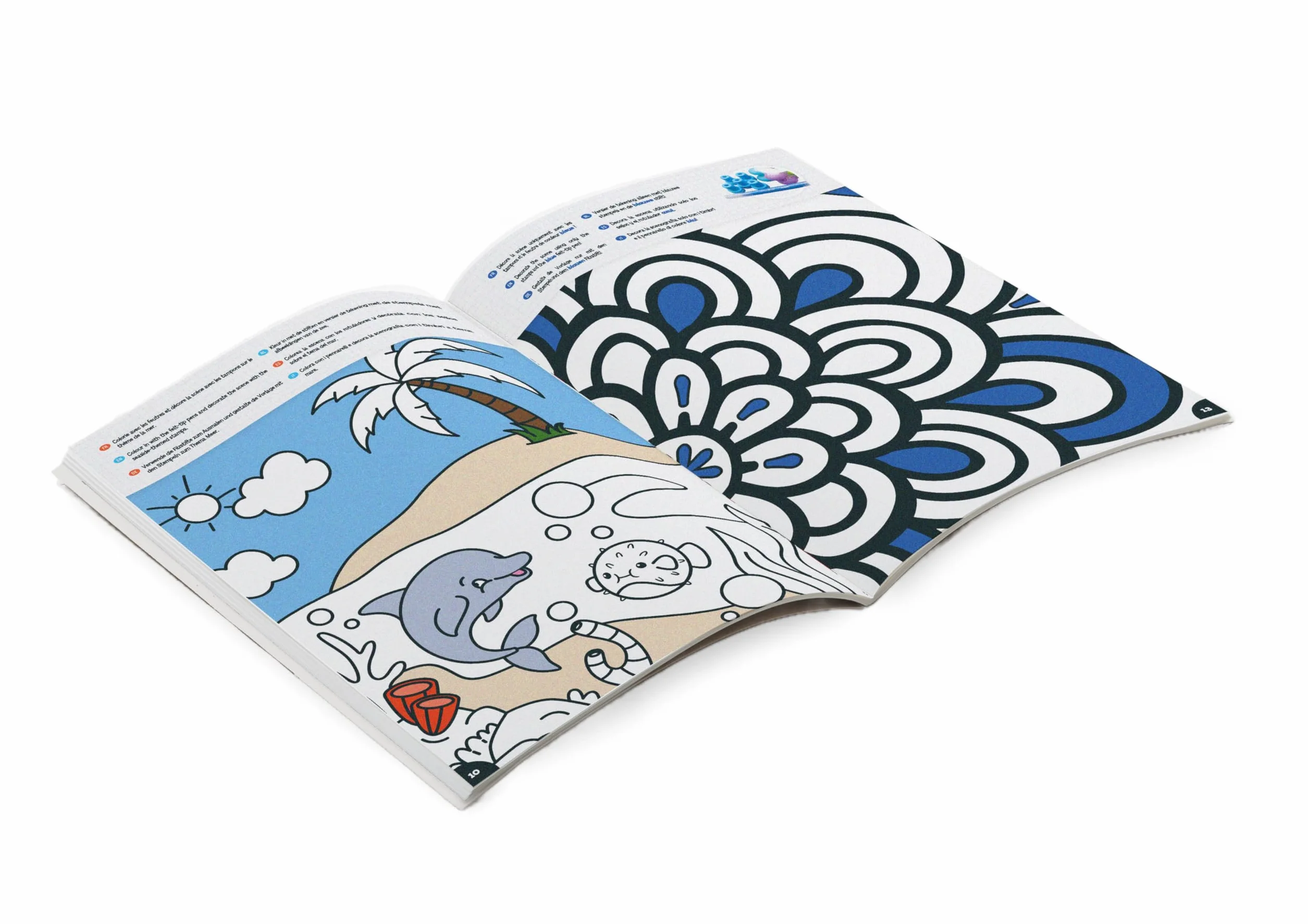 Coffret Tampons Enfant +3 Ans 45 Tampons Colorés Animaux Véhicules Frises Livret Activités 20 Pages Feutres Tampons Motricité Créativité