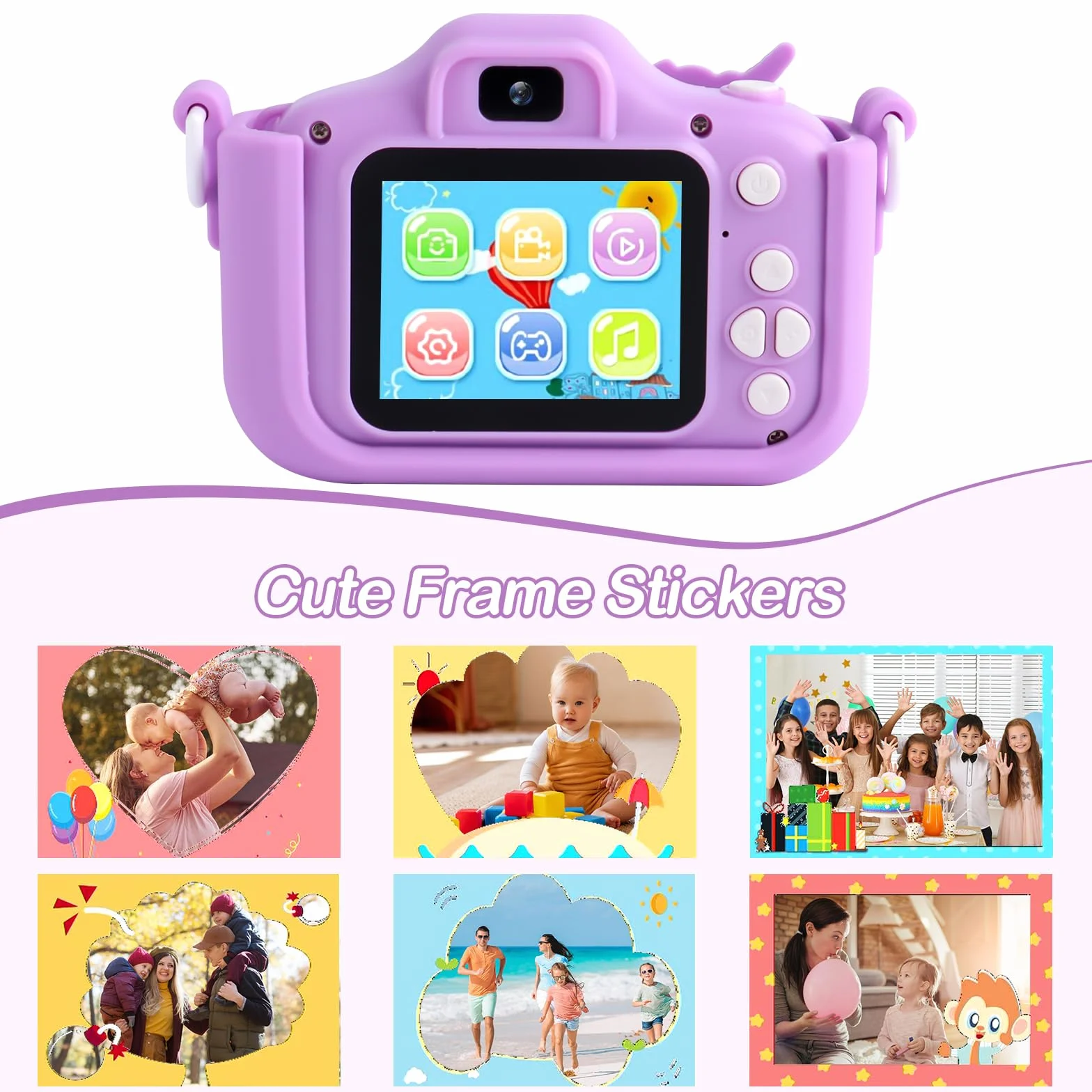 Appareil Photo Numérique Enfants 2,0 Pouces 1080P Rechargeable Selfie 32GB Carte