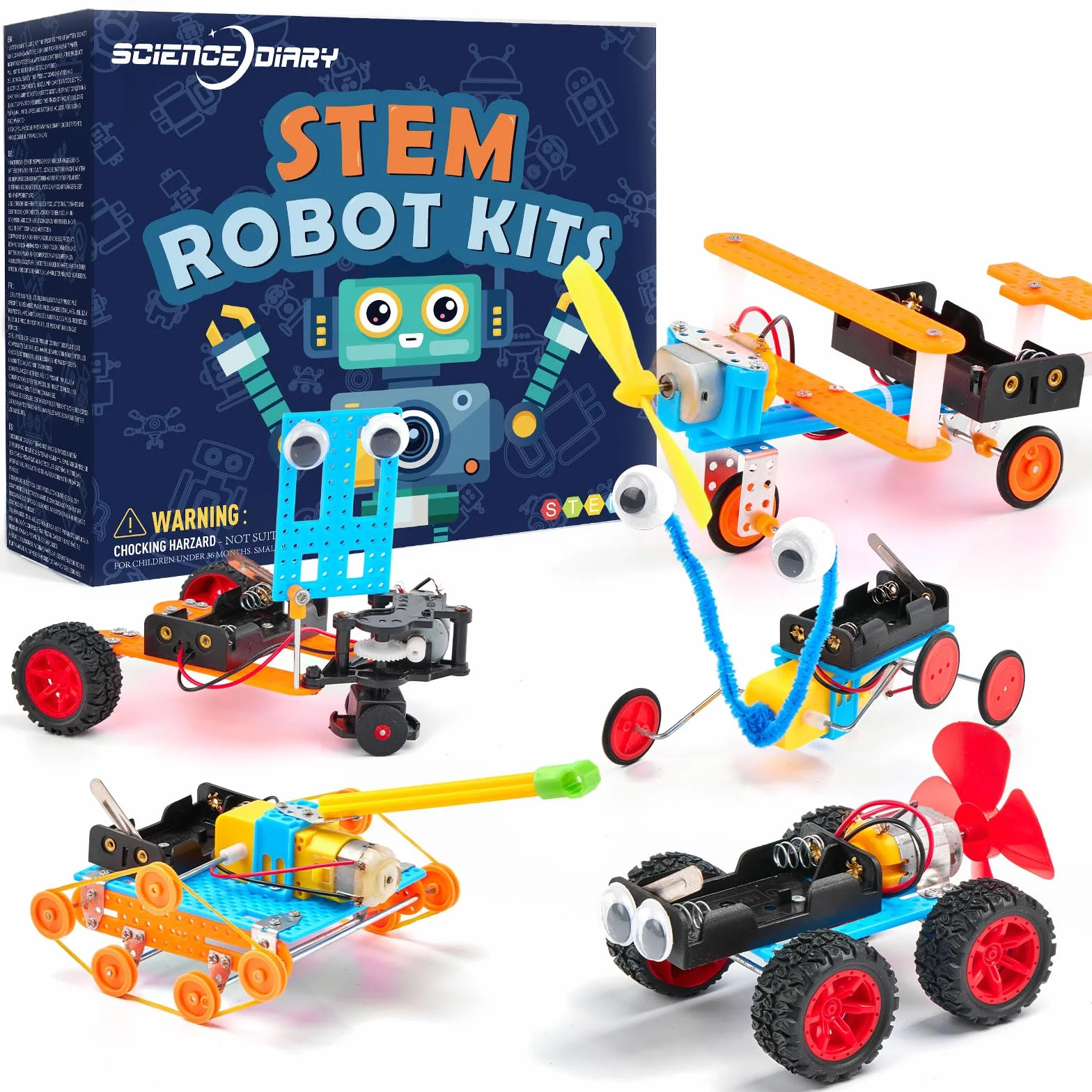 Kit de construction de robot STEM pour enfants - Ensemble d'expériences d'ingénierie avec moteur