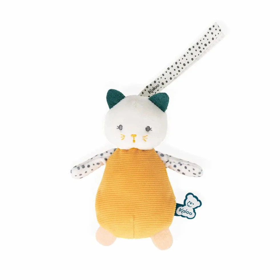 KALOO Stimuli Mes Petits Chats à Caresser Set de 3 Doudous Sensoriels Bébé Jouet d'Eveil Motricité 14 cm Dès la Naissance