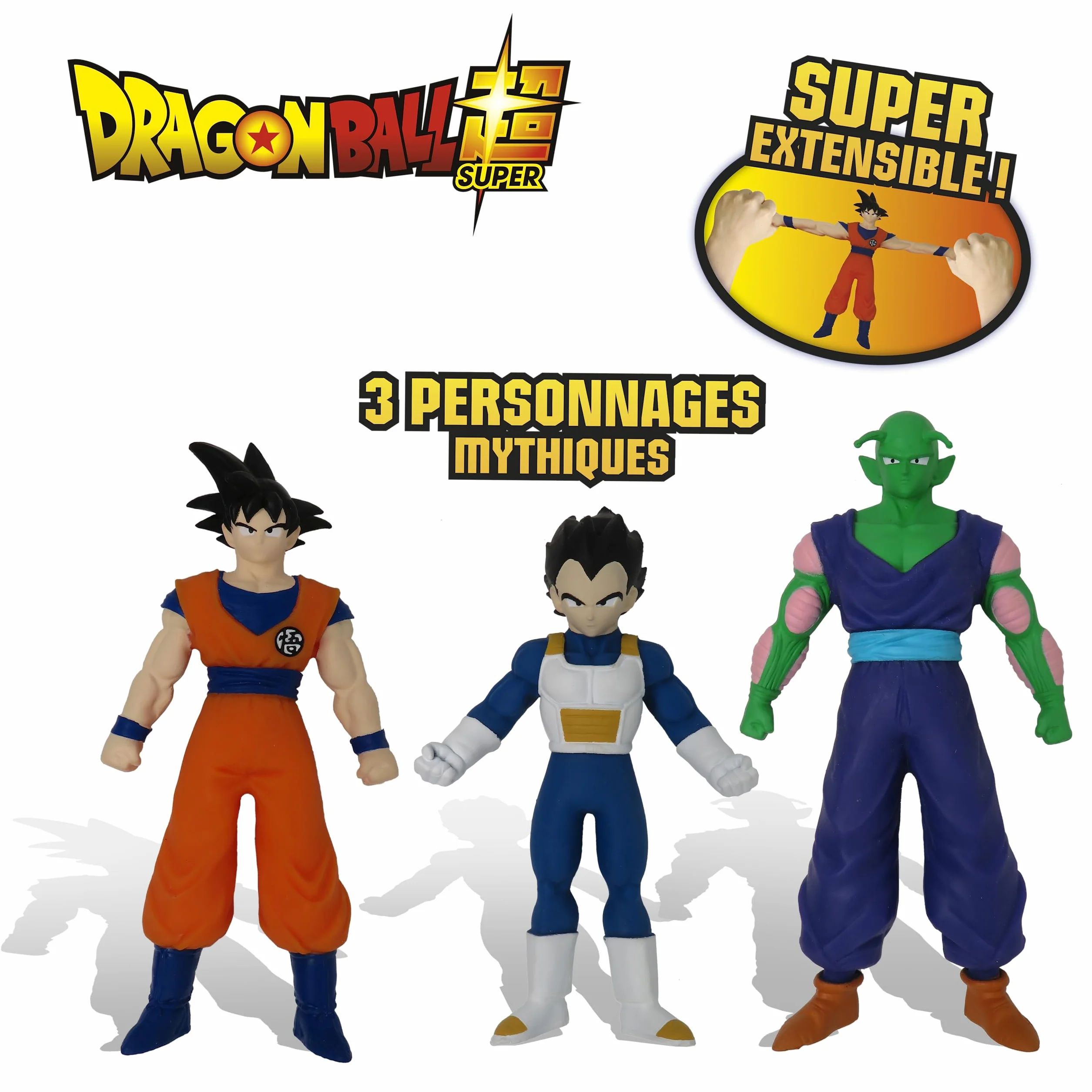Silverlit Dragon Ball Z Monster Flex Figurine Super Extensible Pack de 3-14 Monstres 15cm Dès 5 Ans