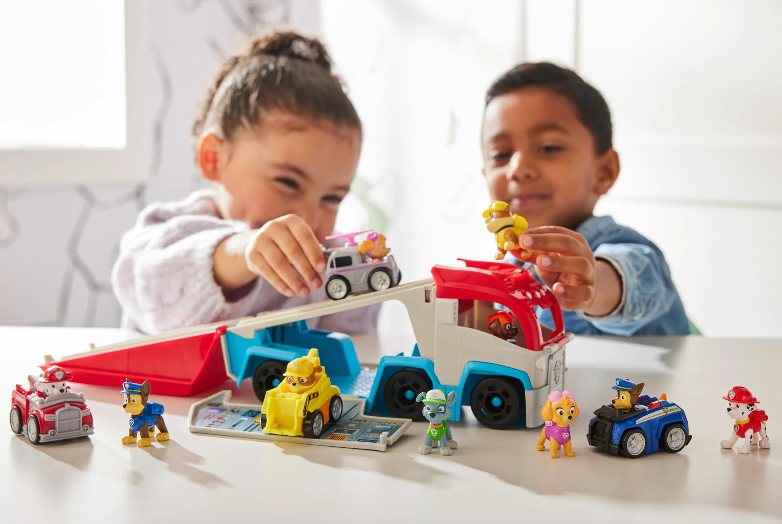 Paw Patrol Patrouilleur Pup Squad Chase Véhicule Figurine Voiture Jouet Enfant 3 Ans+