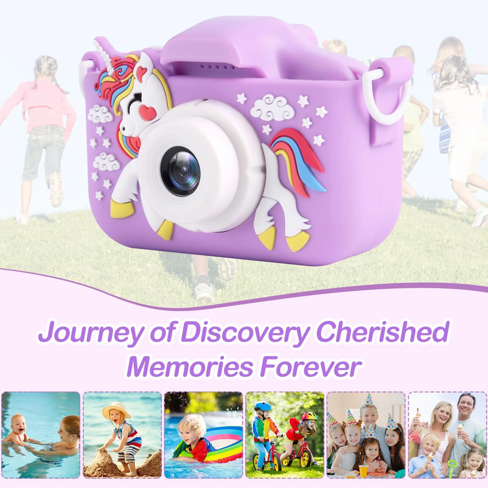 Appareil Photo Numérique Enfants 2,0 Pouces 1080P Rechargeable Selfie 32GB Carte