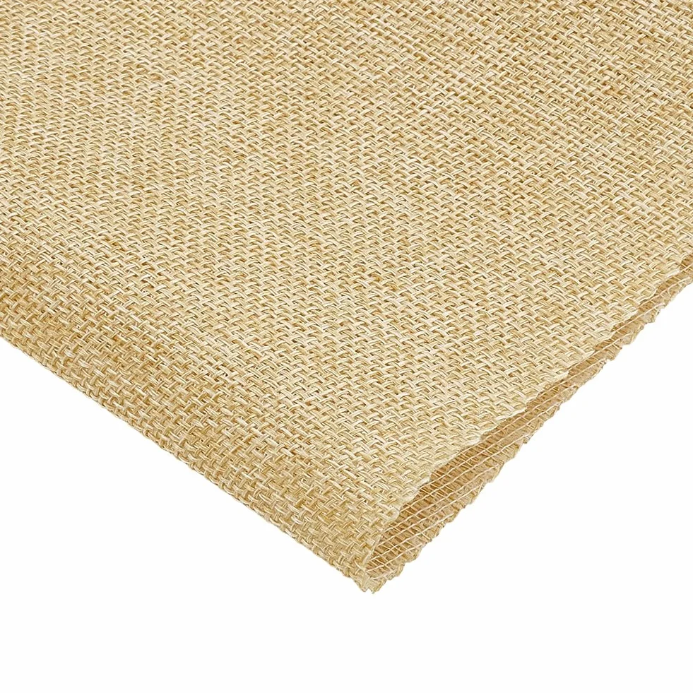 OLYCRAFT Tissu de Grille de Haut Parleur en Lin Beige 50x146cm 0.5mm d'Épaisseur Remplacement pour Parleurs