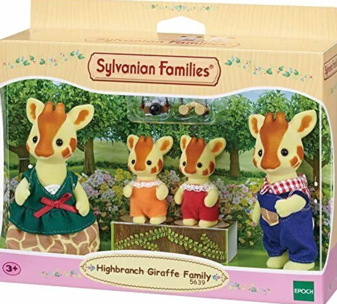 Sylvanian Families La famille Girafe Set 4 figurines animaux miniatures jouet enfant 3 ans+